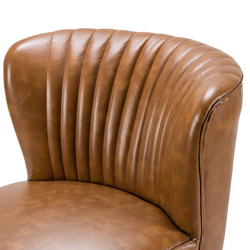 Annabella Vegan Leather Side Chair with Metal Base - Modern Dining & Office Accent Chair for Home & Workspace