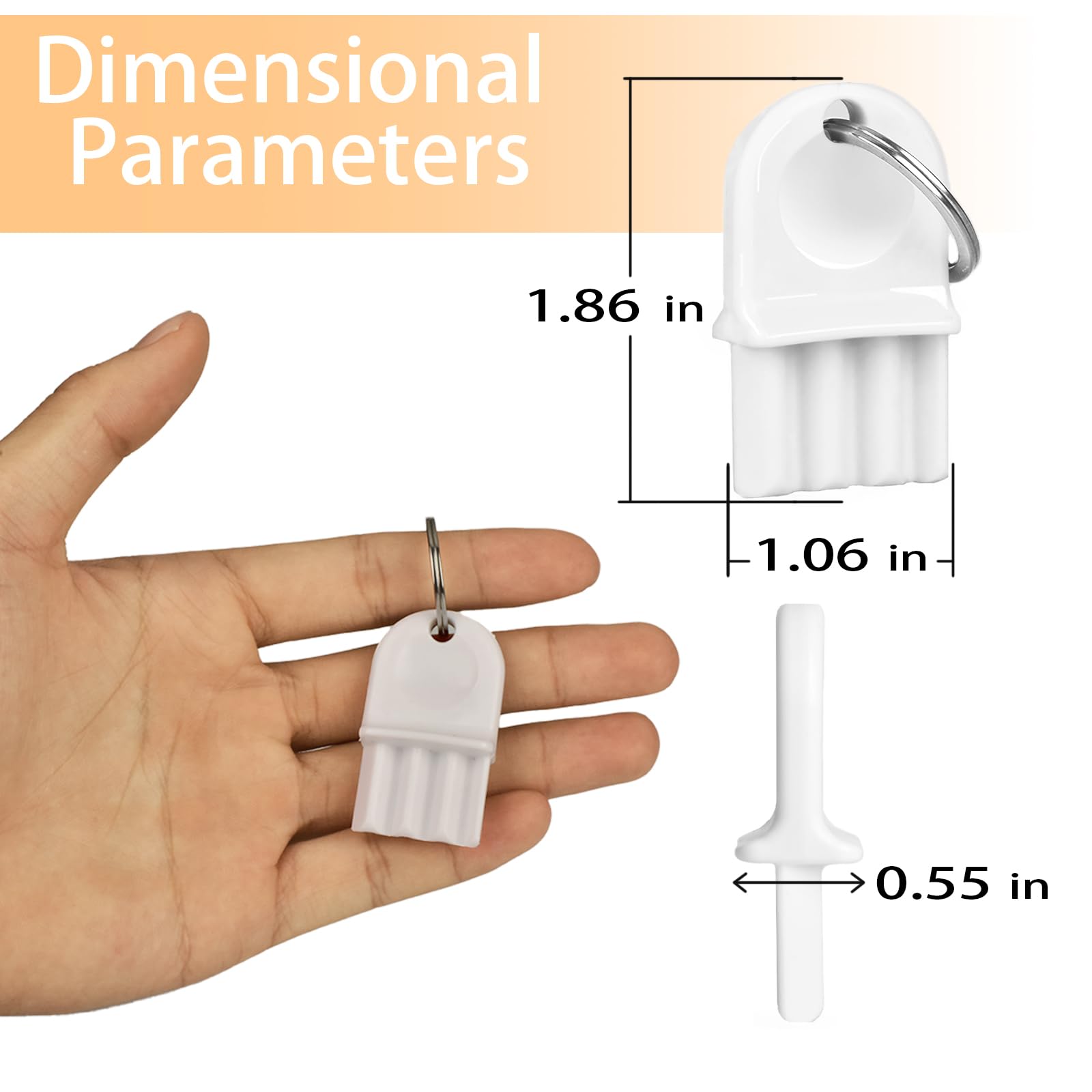 12-Pack Universal Hard Plastic Waffle Paper Towel Dispenser Keys with Lock - Compatible with Most Toilet Paper & Paper Towel Holders - Perfect for Restrooms, Offices, and Home Use