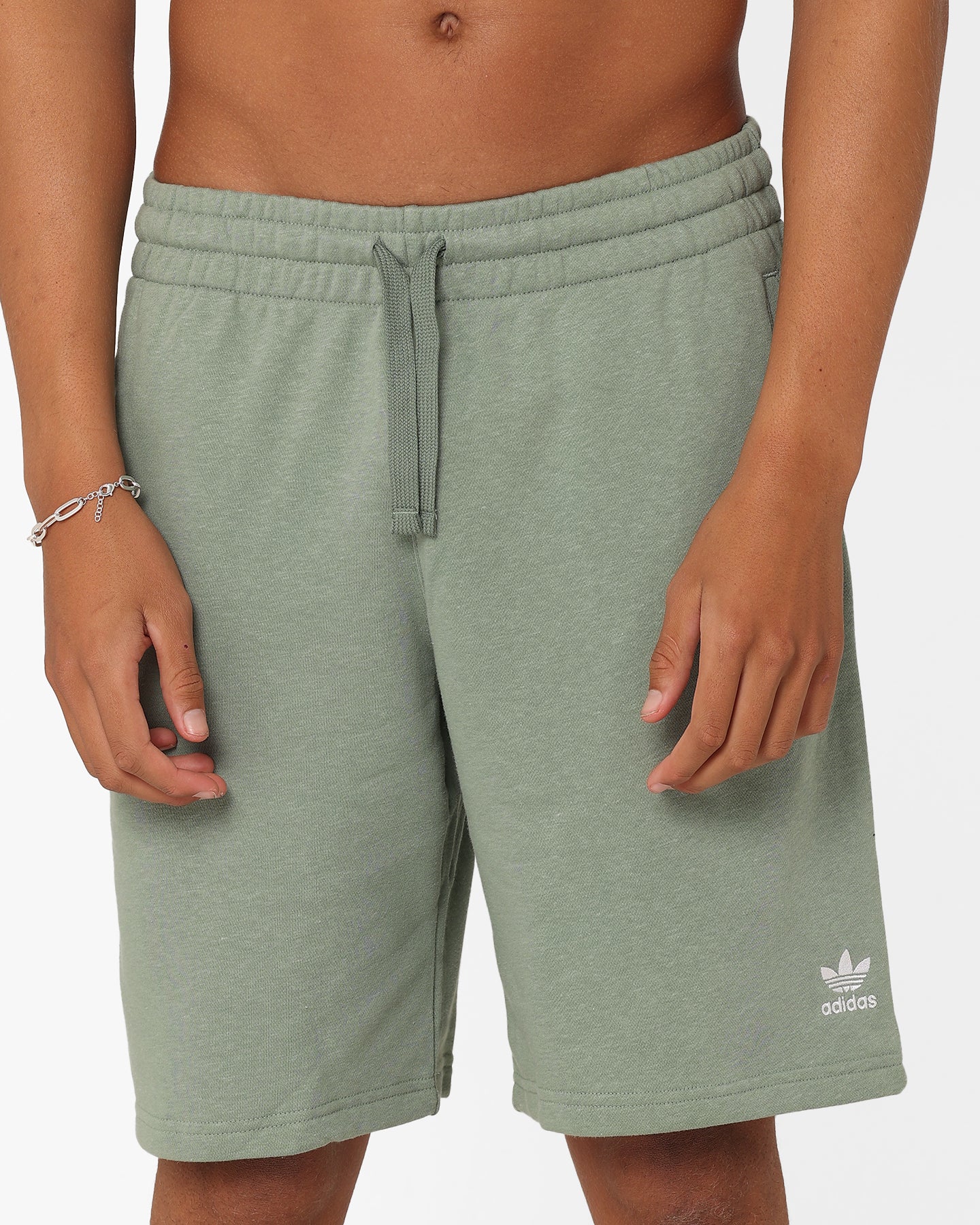 Adidas Essentials+ Hemp Shorts for Men - Breathable Athletic Running Shorts with Pockets, Silver Green - Perfect for Gym, Workout & Casual Wear