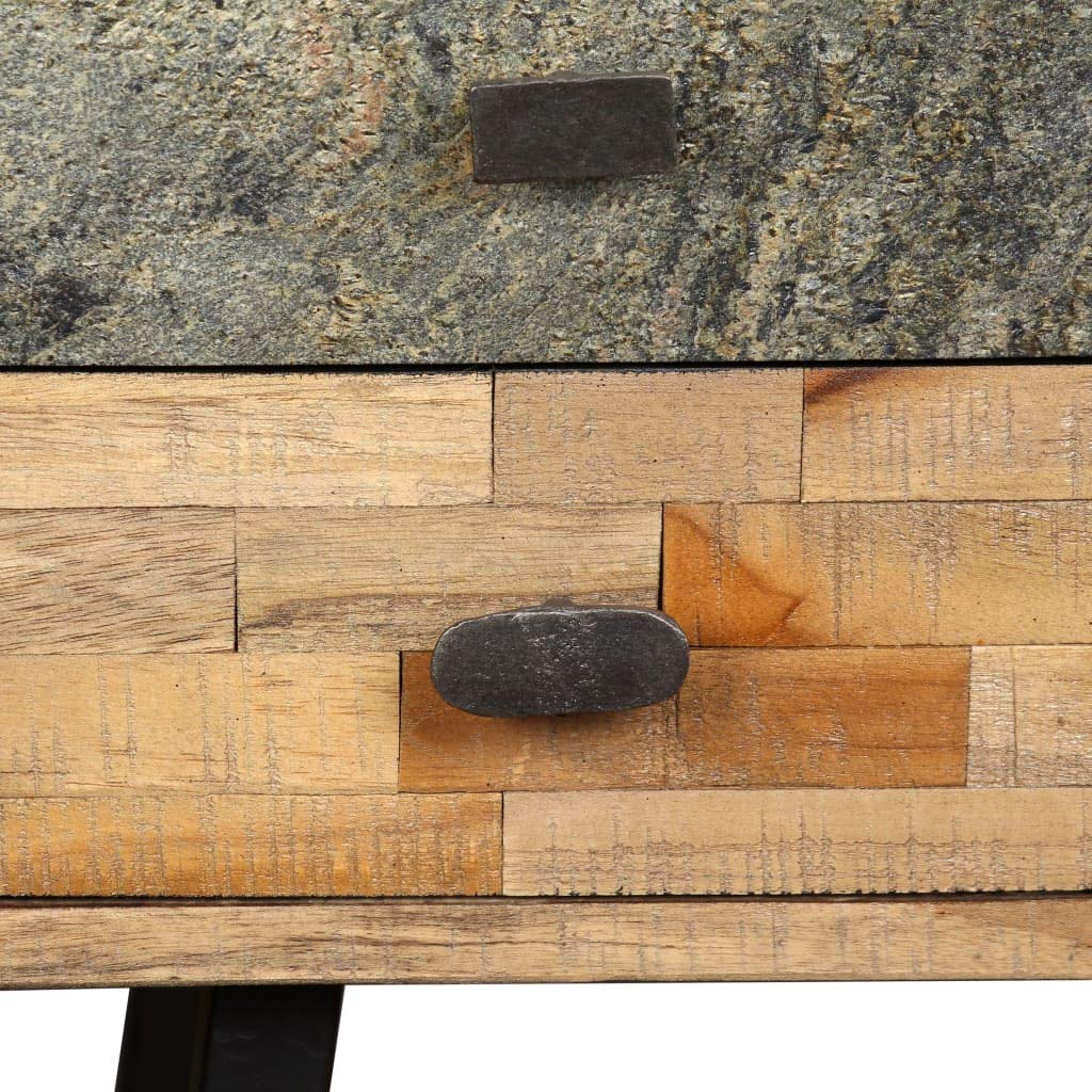Solid Reclaimed Teak Writing Desk 43.3