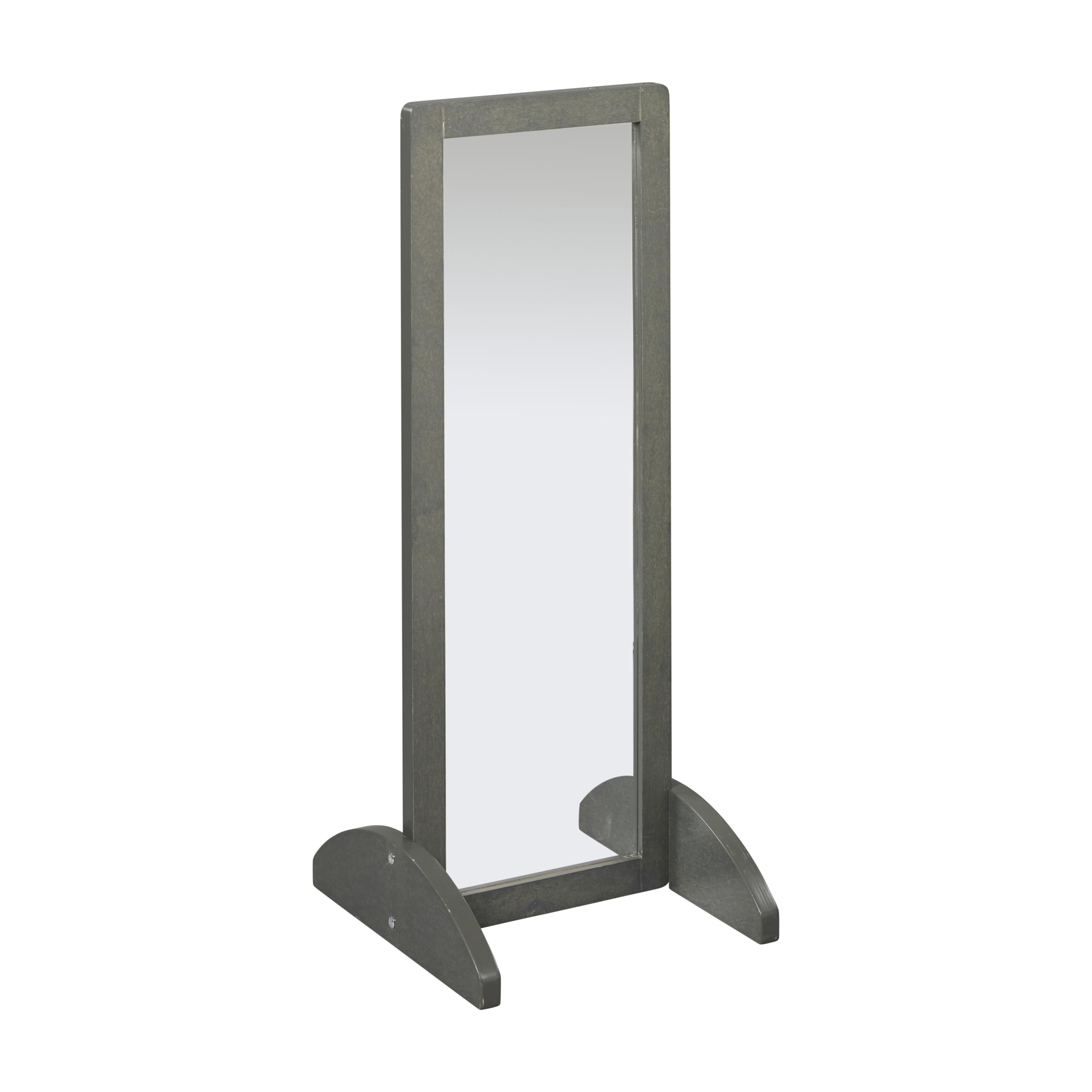 ECR4Kids Toddler Single-Sided Bi-Directional Mirror - Kids Furniture with Grey Wash Finish - Perfect for Playrooms, Preschools & Montessori Classrooms