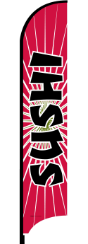 Sushi Feather Flag Banner - Custom Printed Outdoor Advertising Sign for Restaurants, Events & Promotions | Perfect for Grand Openings, Food Festivals & Street Marketing