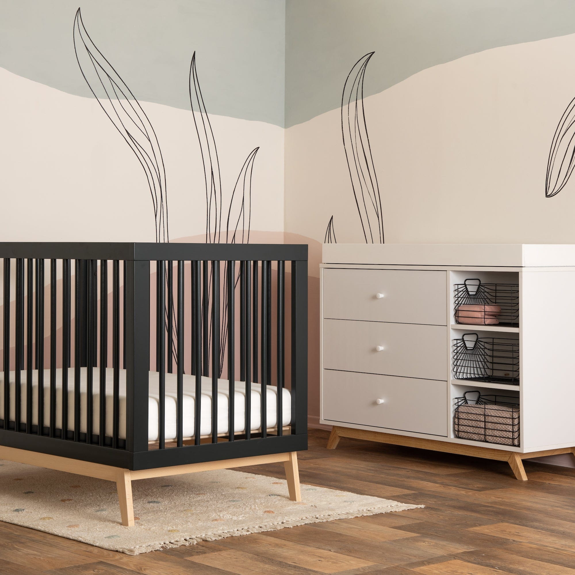 Dadada Central Park 2.0 3-Drawer 2-Shelf Dresser - Modern Wooden Storage Cabinet for Bedroom, Living Room & Nursery Organization