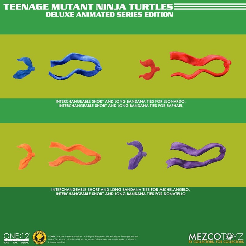 Teenage Mutant Ninja Turtles Deluxe Animated Series Action Figure - Mezco One:12 Collective - Collectible TMNT Toy for Fans & Display - Perfect for Gifts, Collections & Home Decor
