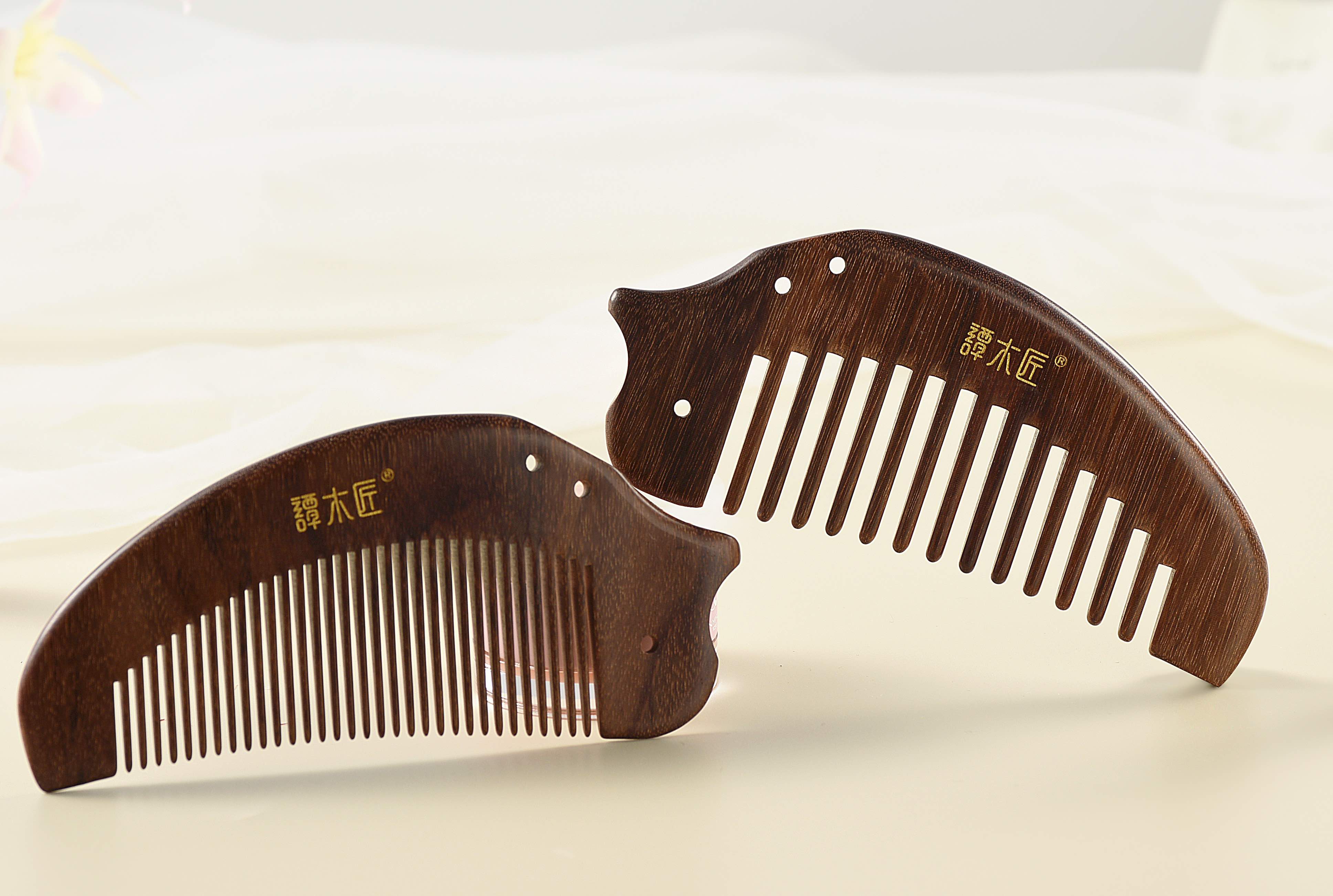 Stylish Couple Hair Combs Set - Matching Wooden Hair Accessories for Him & Her - Perfect for Weddings, Date Nights & Romantic Gifts
