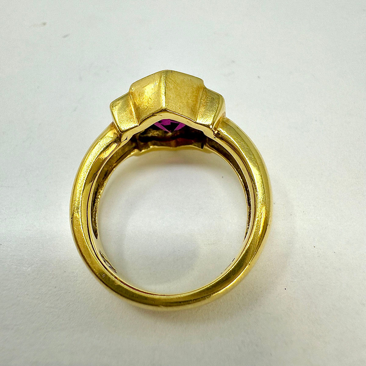 18K Gold Hexagonal Rhodolite and Diamond Ring for Women | Elegant Susan Berman Jewelry for Engagement, Anniversary & Special Occasions