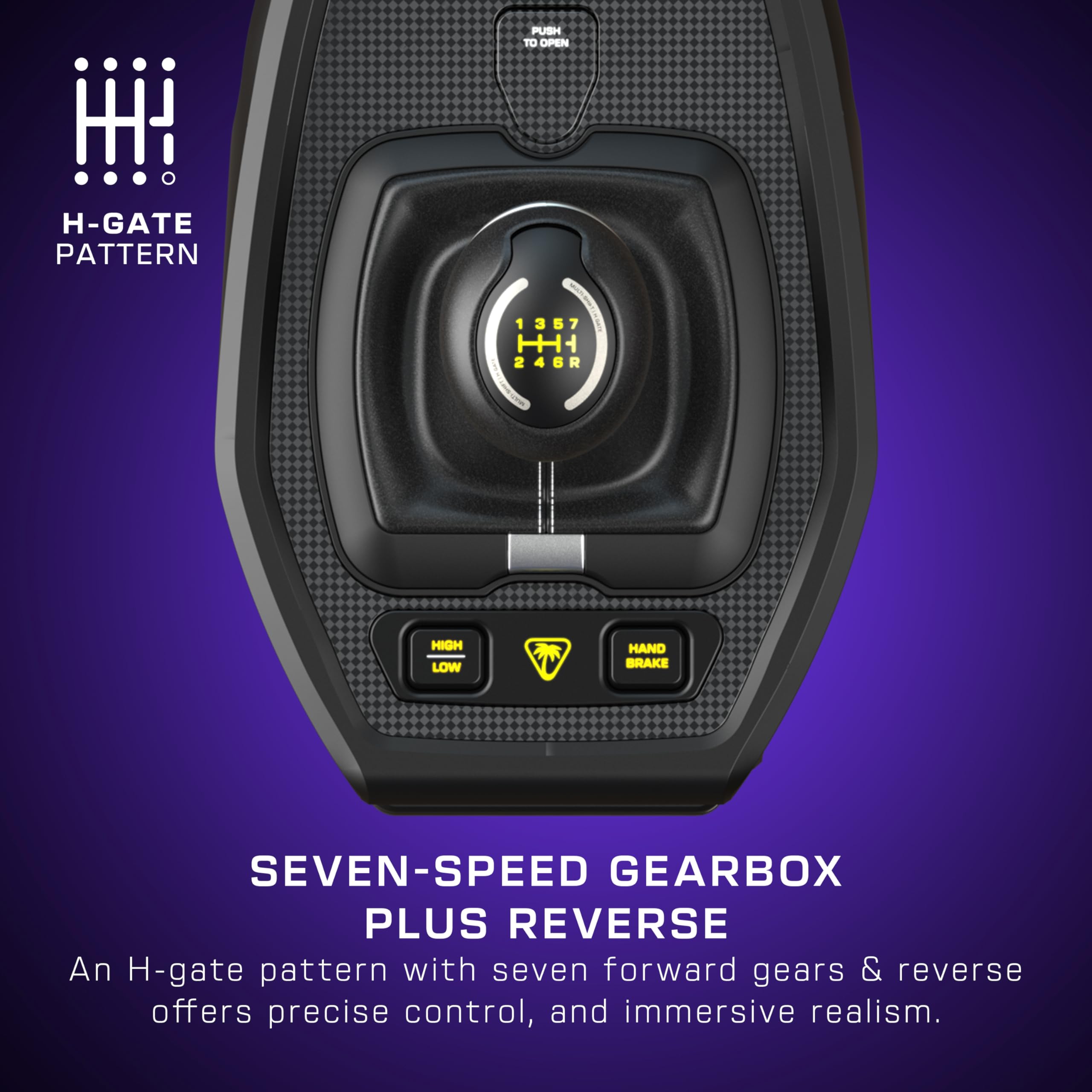 Turtle Beach VelocityOne Multi-Shift Sim Racing Shifter & Handbrake - 7-Gear H-Gate & Sequential Shifter with Handbrake for PC, Xbox Series X|S, Xbox One - Hall Effect Magnetic Sensors - Black - Perfect for Racing Simulators & Gaming Setups