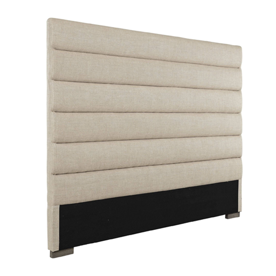 Artwood Lisbon Upholstered Headboard - Sophie Linen Fabric Queen Size | Modern Bedroom Decor for Master & Guest Rooms