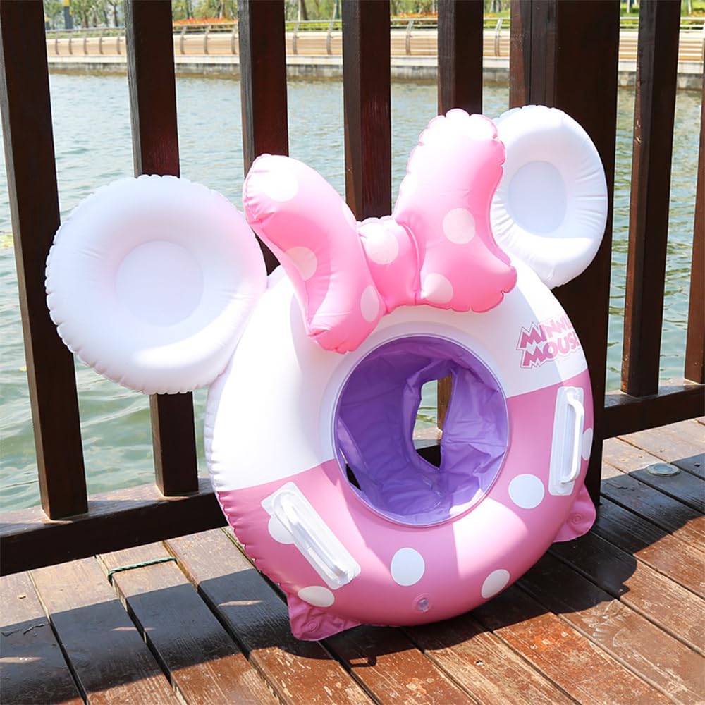 **Baby Swimming Float Ring with Seat & Handle - Cute Inflatable Pool Floaties for Infants & Toddlers - Safe Water Raft Toys for Kids - Perfect for Pool Parties, Beach Fun & Summer Relaxation**