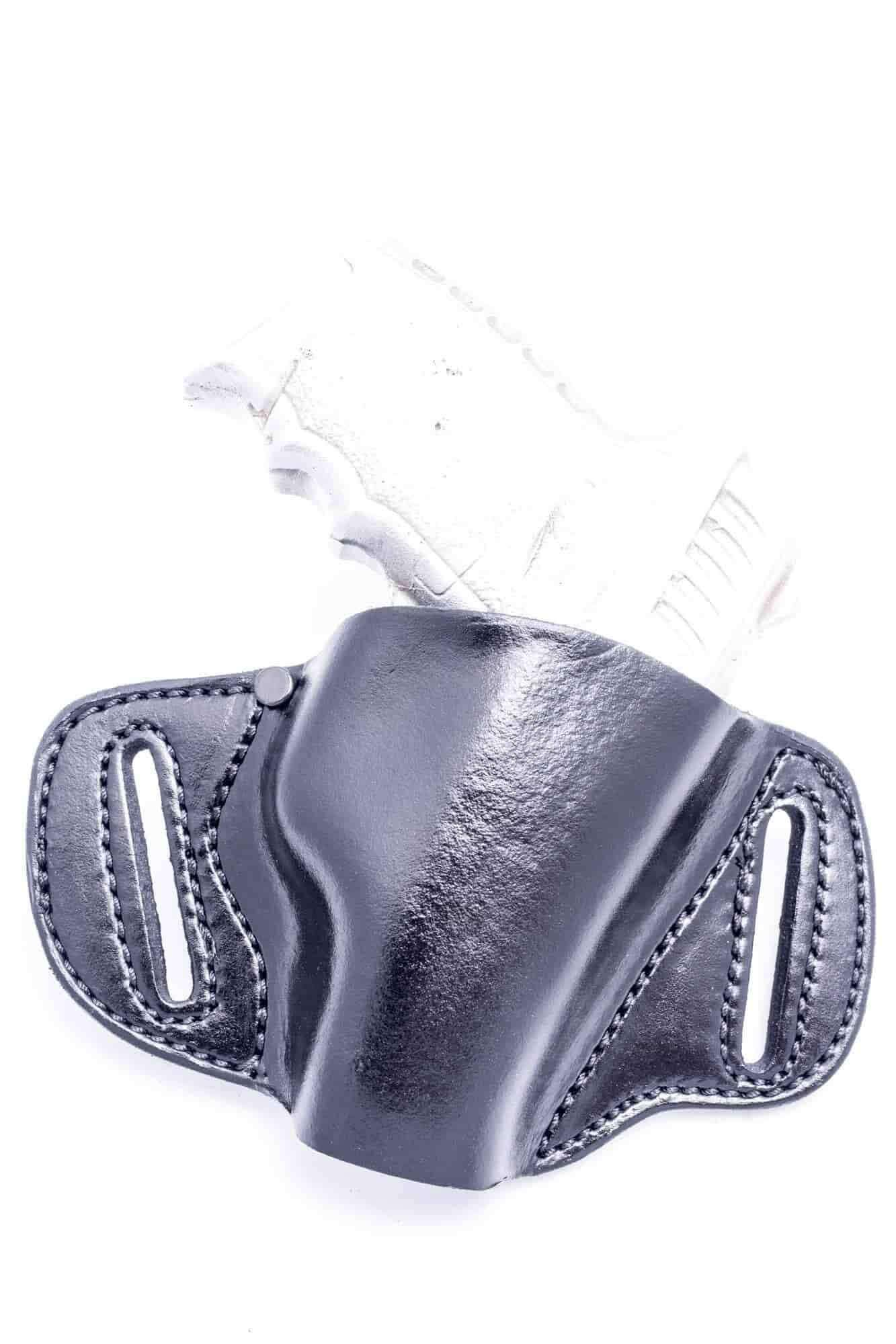 Premium Full Grain Leather OWB Pancake Holster for Springfield Hellcat 9mm | Open Carry & Side Carry Belt Holster | Handcrafted in USA | Ideal for Concealed Carry, Range Training & Everyday Use