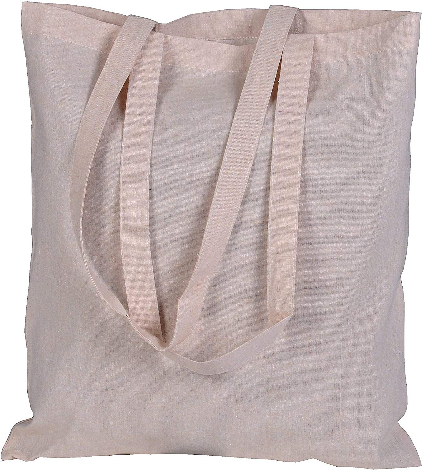 **ECOFACTORYDIRECT 200 Pack SAND Color Recycled Cotton Grocery Bags - 15