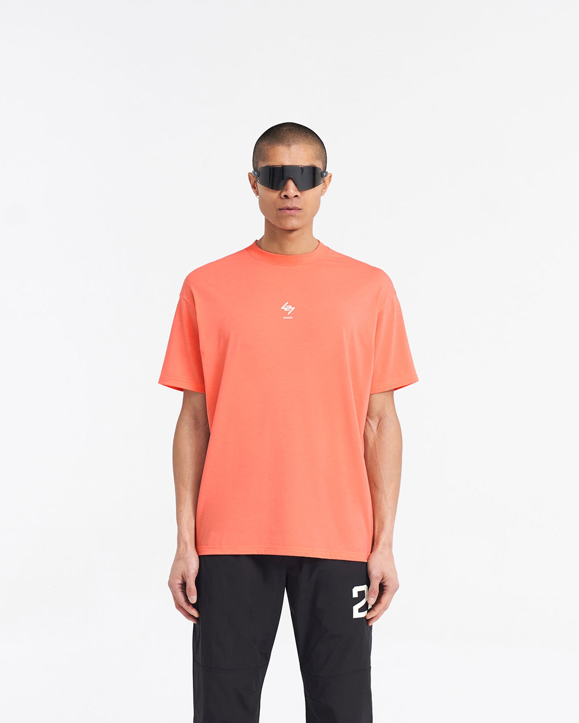 247 Oversized T-Shirt for Women - Soft Coral Cotton Tee - Loose Fit Casual Shirt for Everyday Wear, Lounge & Street Style