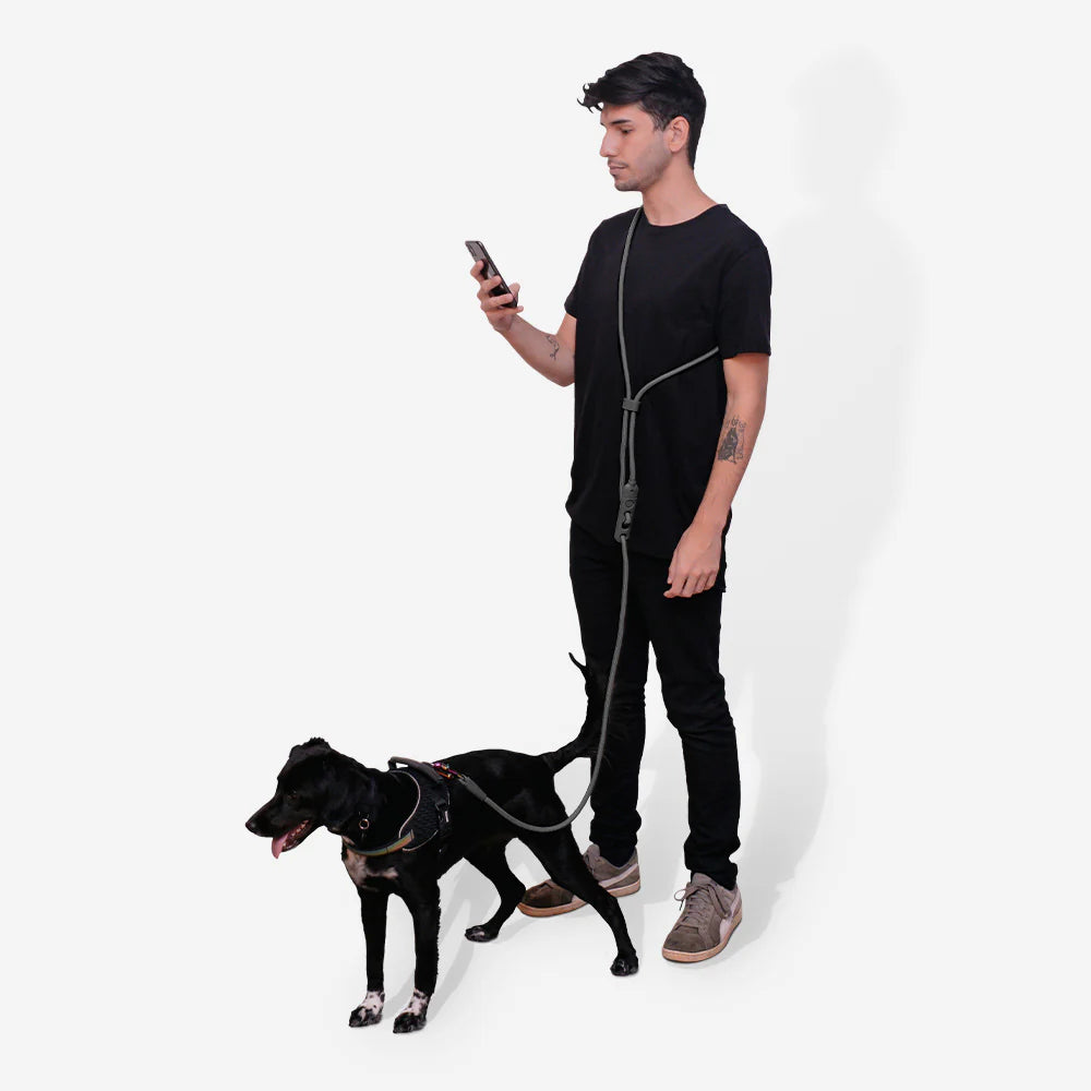 Zee.Dog Tokyo Hands Free Dog Leash - Adjustable Waist Belt for Walking, Running & Training - Comfortable & Secure for Active Pet Owners