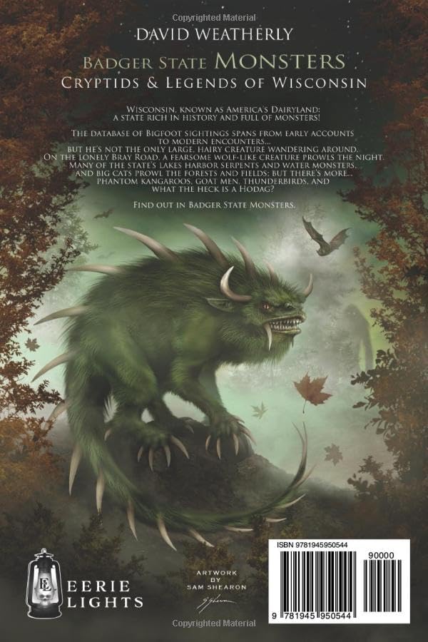 Badger State Monsters: Cryptids & Legends of Wisconsin | American Folklore & Paranormal Stories | Perfect for Cryptozoology Enthusiasts & Campfire Storytelling