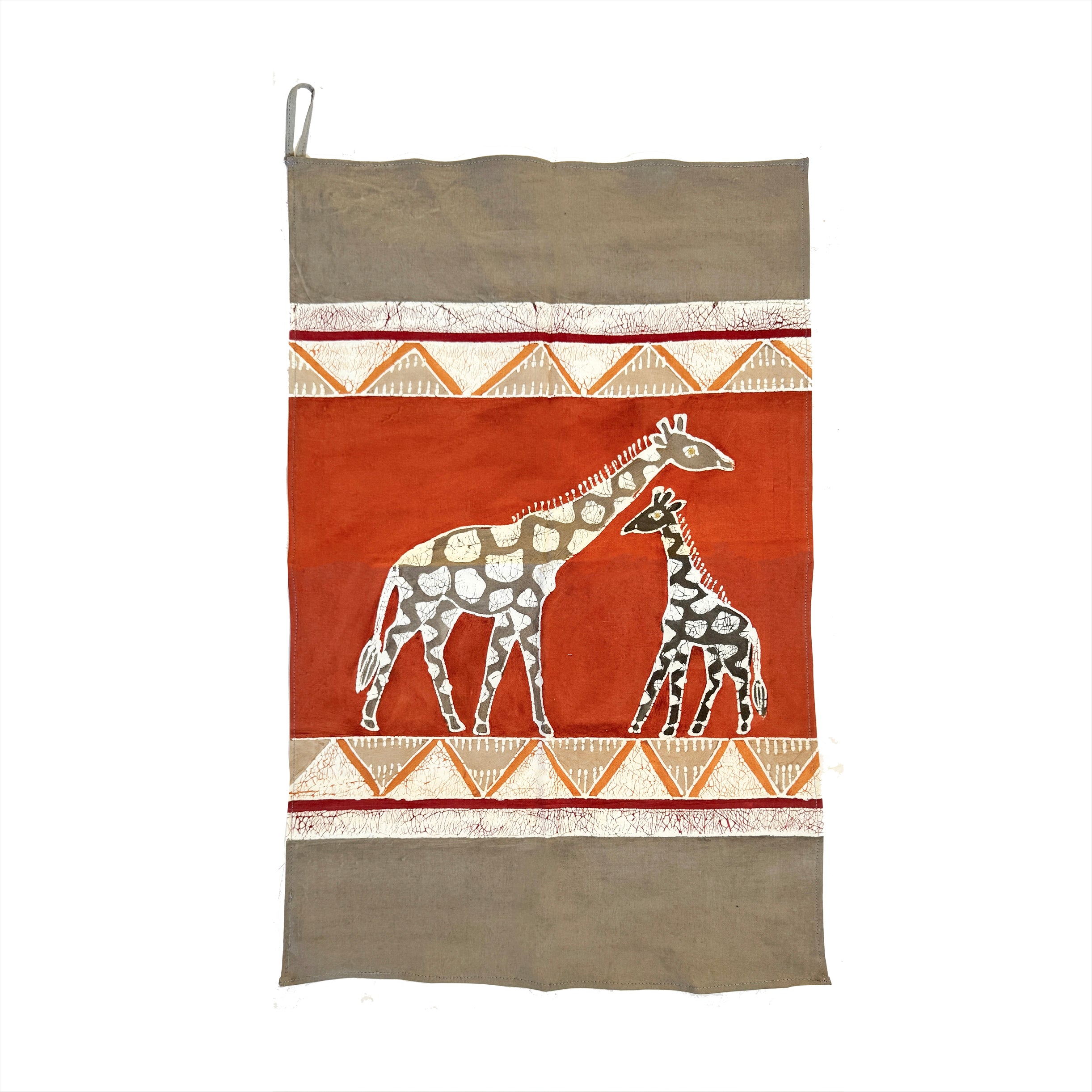 Kwapya Giraffe Tea Towel - African Safari Themed Kitchen Towel for Drying Dishes, Decor & Gifts - Perfect for African Safari Decor, Farmhouse Kitchen & Unique Housewarming Gifts