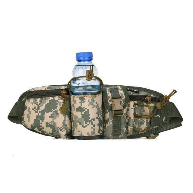 Tactical Waist Pack with Water Bottle Pouch - Durable Outdoor Belt Bag for Camping, Hiking & Hunting - Perfect for Adventure Gear Storage & Hands-Free Convenience