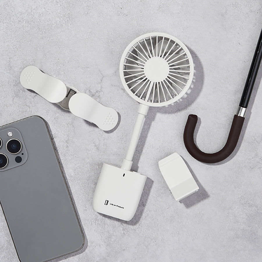 LIFEON Slim Grip Fan - Portable Handheld Mini Fan with Strong Airflow - Perfect for Travel, Office, Gym & Outdoor Activities