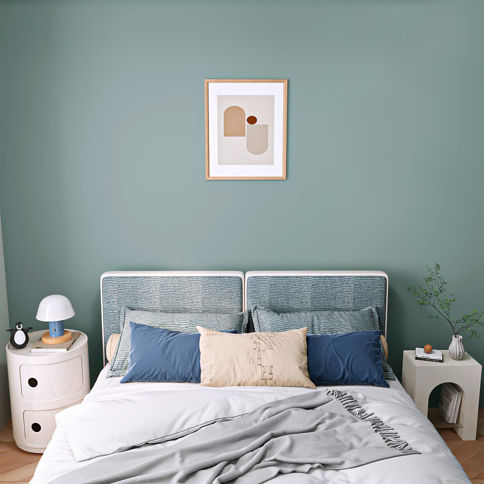 VEELIKE 15.7''x118'' Dusty Blue Peel and Stick Wallpaper - Removable Self-Adhesive Contact Paper for Cabinets, Walls, Countertops | Waterproof, Easy to Install | Perfect for Bedroom, Bathroom, Kitchen & Shelf Lining