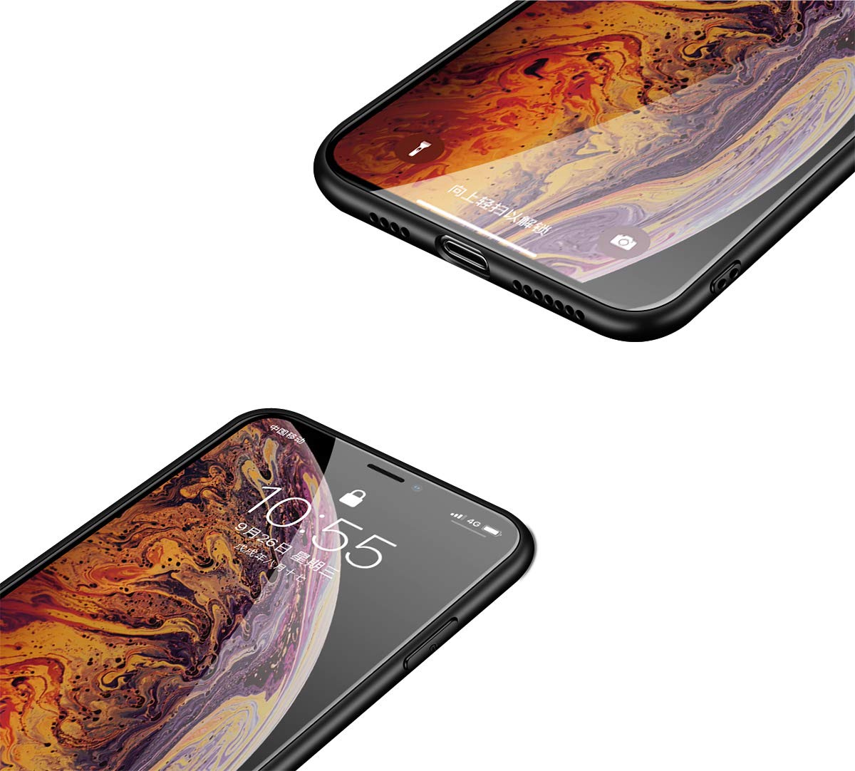 Premium Genuine Leather iPhone Xs/X Case - Classic Crocodile Pattern, Full Coverage Protective Bumper (Shockproof, Scratch Resistant) - Perfect for Business, Travel & Everyday Use