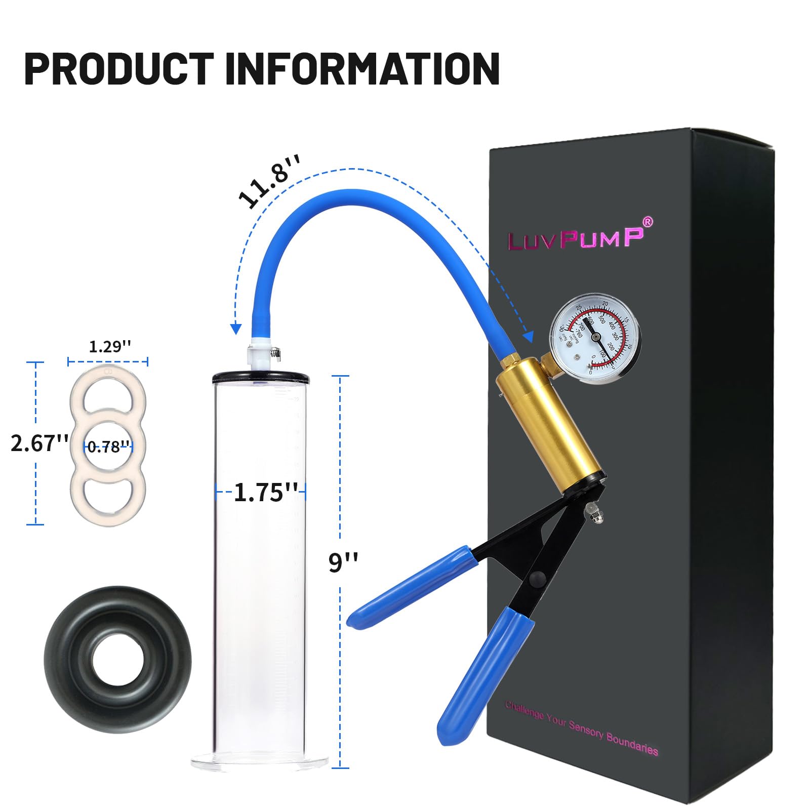 Premium Male Enhancement Vacuum Pump System with Pressure Gauge - 9