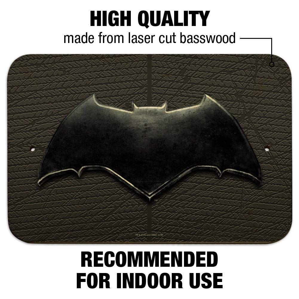 Justice League Movie Batman Logo Wall Decor - Superhero Home Office Sign for DC Comics Fans - Perfect for Man Cave, Gaming Room & Superhero Themed Decor
