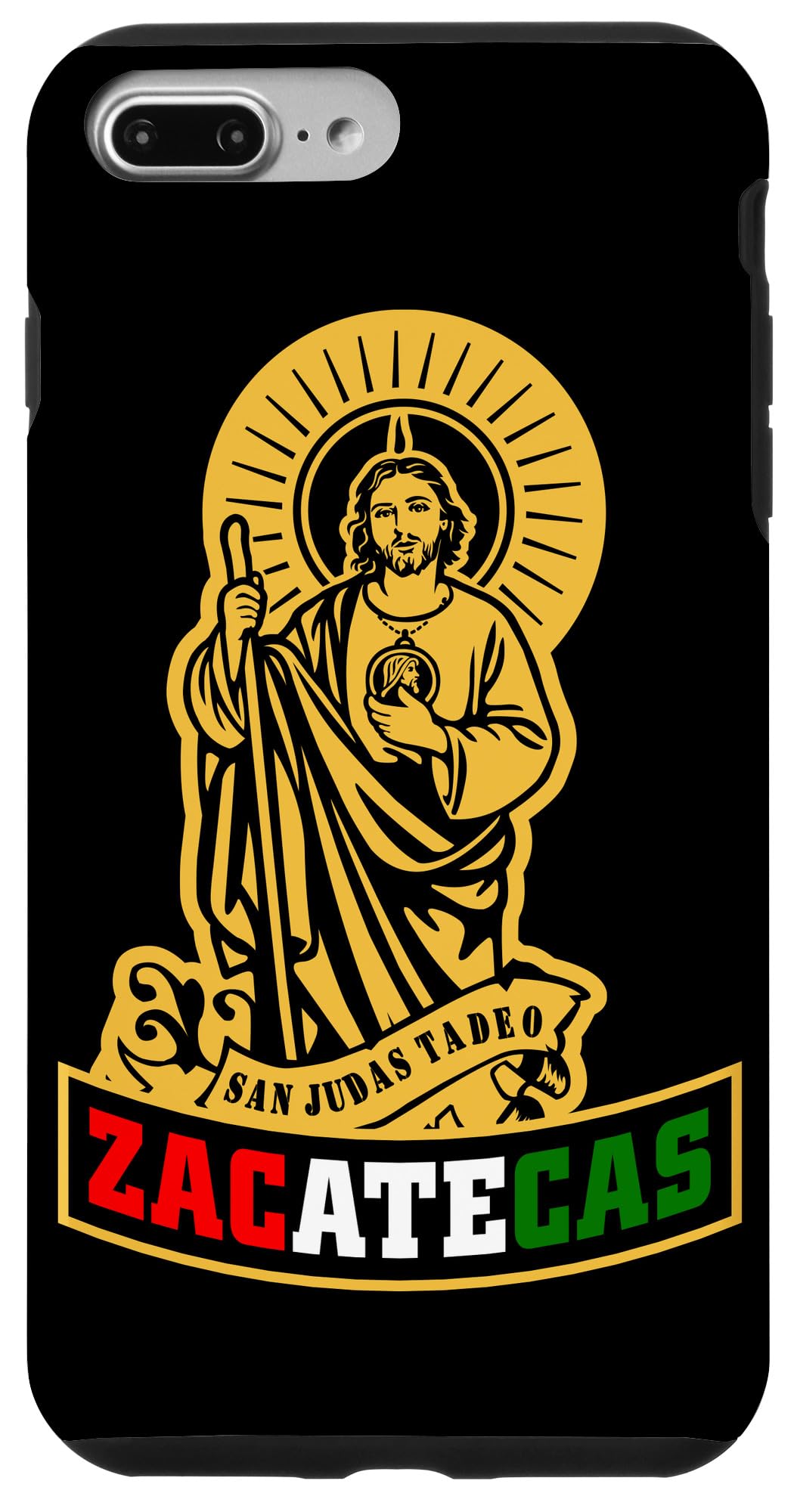 Premium iPhone 7 Plus/8 Plus Phone Case with San Judas Tadeo Zacatecas Design - Durable Protection for Everyday Use & Travel