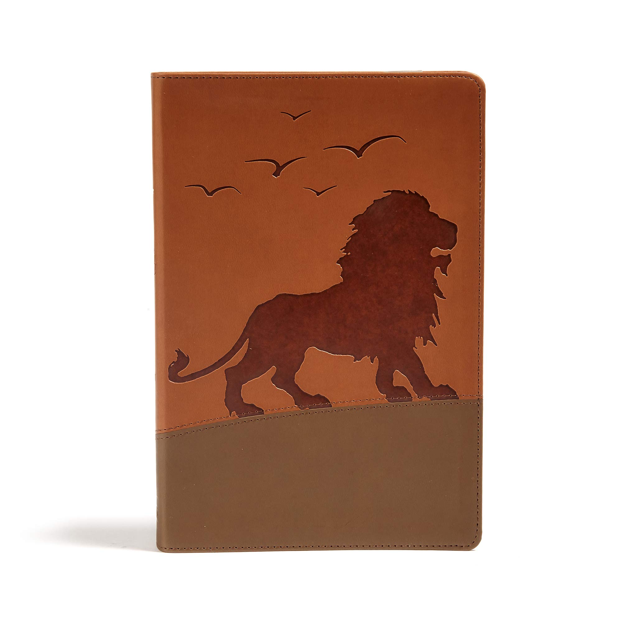 KJV One Big Story Bible for Kids - Brown Lion LeatherTouch Cover, Red Letter Text, Presentation Page & Study Helps | Christ Connections, Memory Verses, Full-Color Maps | Easy-to-Read Children's Bible for Church, Sunday School & Homeschool Learning
