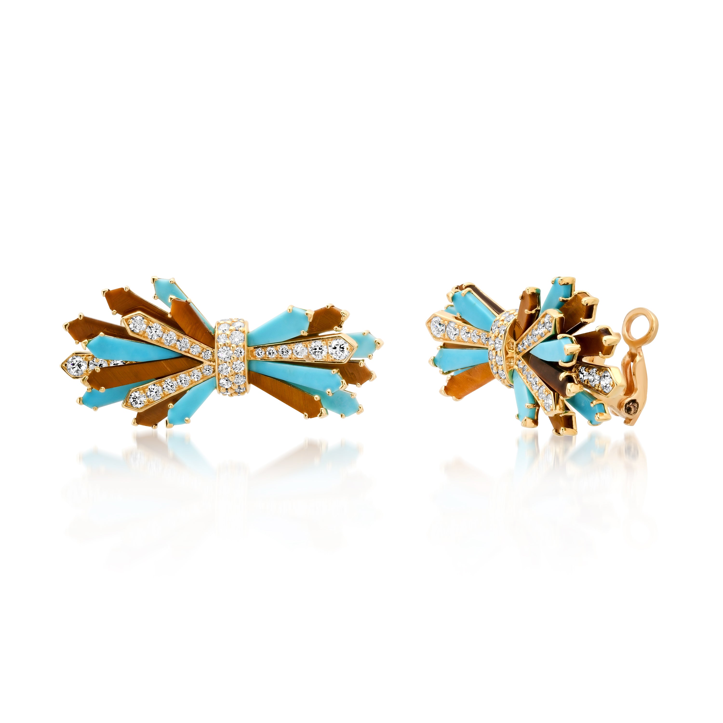 Double Penacho Fan Earrings - 3 Style Combinations for Women | Boho Chic Dangle Earrings for Parties, Weddings & Festivals