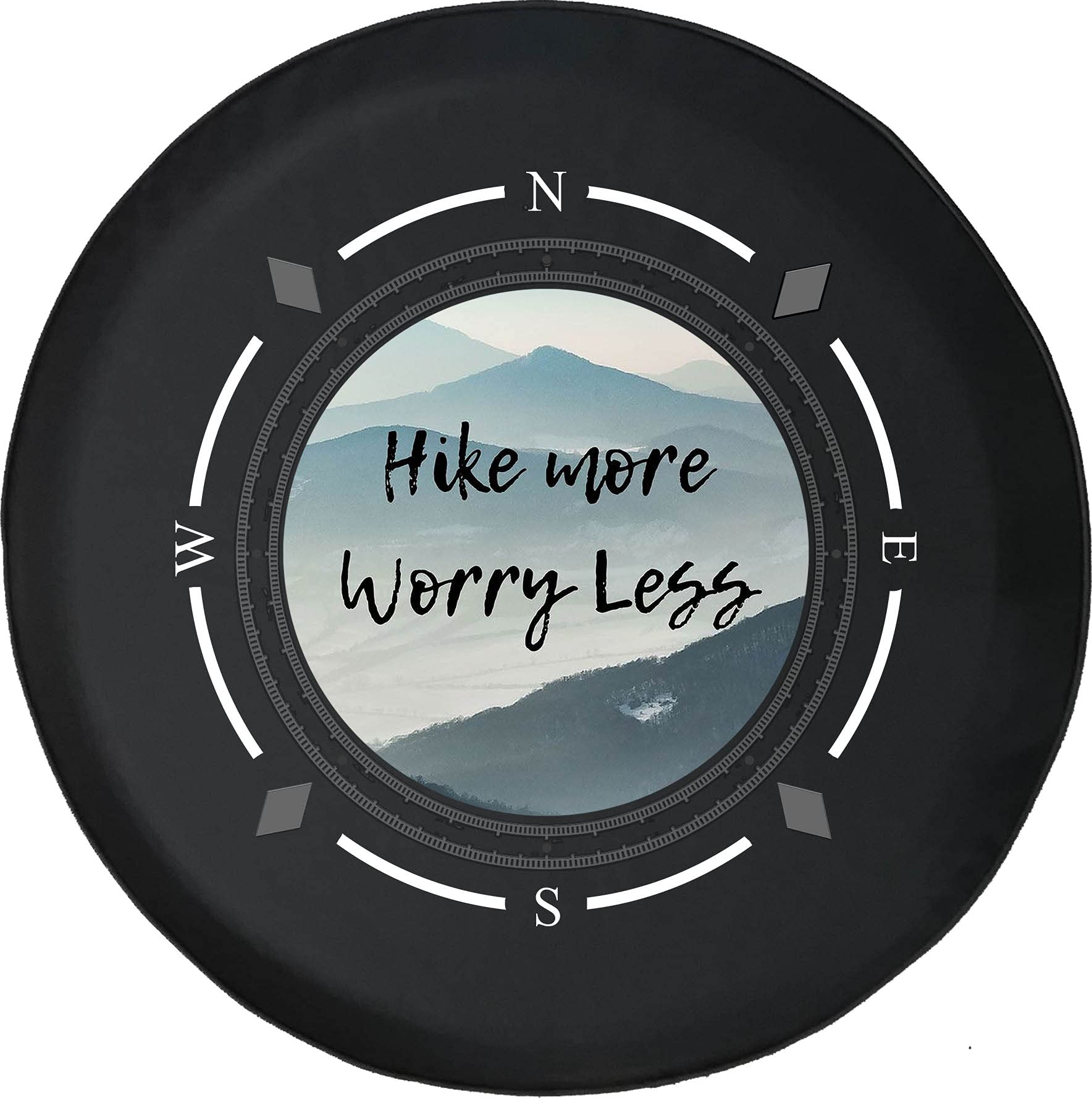 American Unlimited Spare Tire Cover with Compass Design - Durable SUV, Trailer & RV Wheel Protector for Outdoor Adventures | Perfect for Off-Roading, Camping & Road Trips