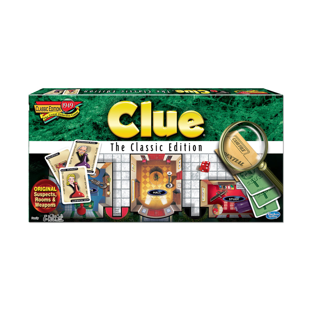 Clue Classic Edition Board Game by Winning Moves - Fun Mystery Solving Game for Family Game Night & Parties