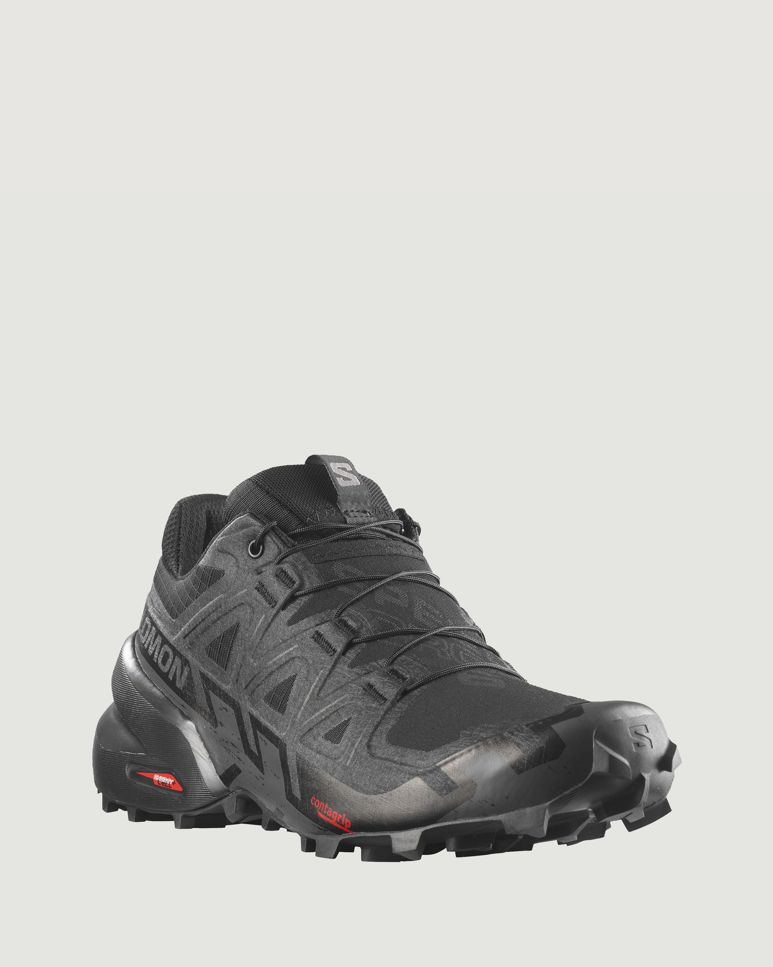 Men's Salomon Speedcross 6 Trail Running Shoes - Black/Black/Phantom | Lightweight & Durable for Hiking, Trail Running & Outdoor Adventures