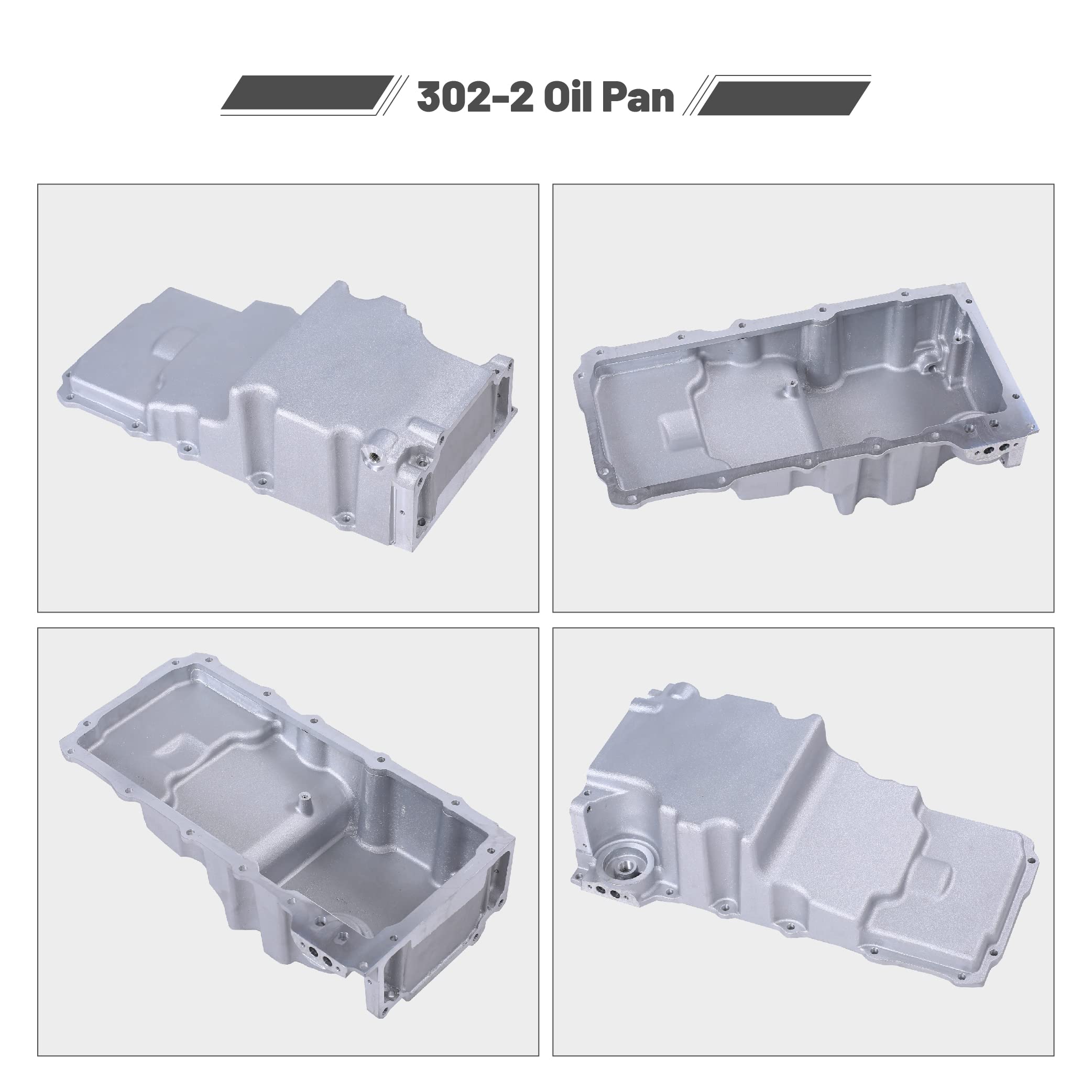 High Performance 302-2 LS Swap Engine Oil Pan Kit - Aluminum Oil Pan Compatible with 1964-1992 Chevy Nova, Camaro, Ventura, Omega F-body & G-body - Fits LS1, LS2, LS3, LS6 5.7L 5.3L 6.5L Engines - Perfect for Engine Swaps & Performance Upgrades