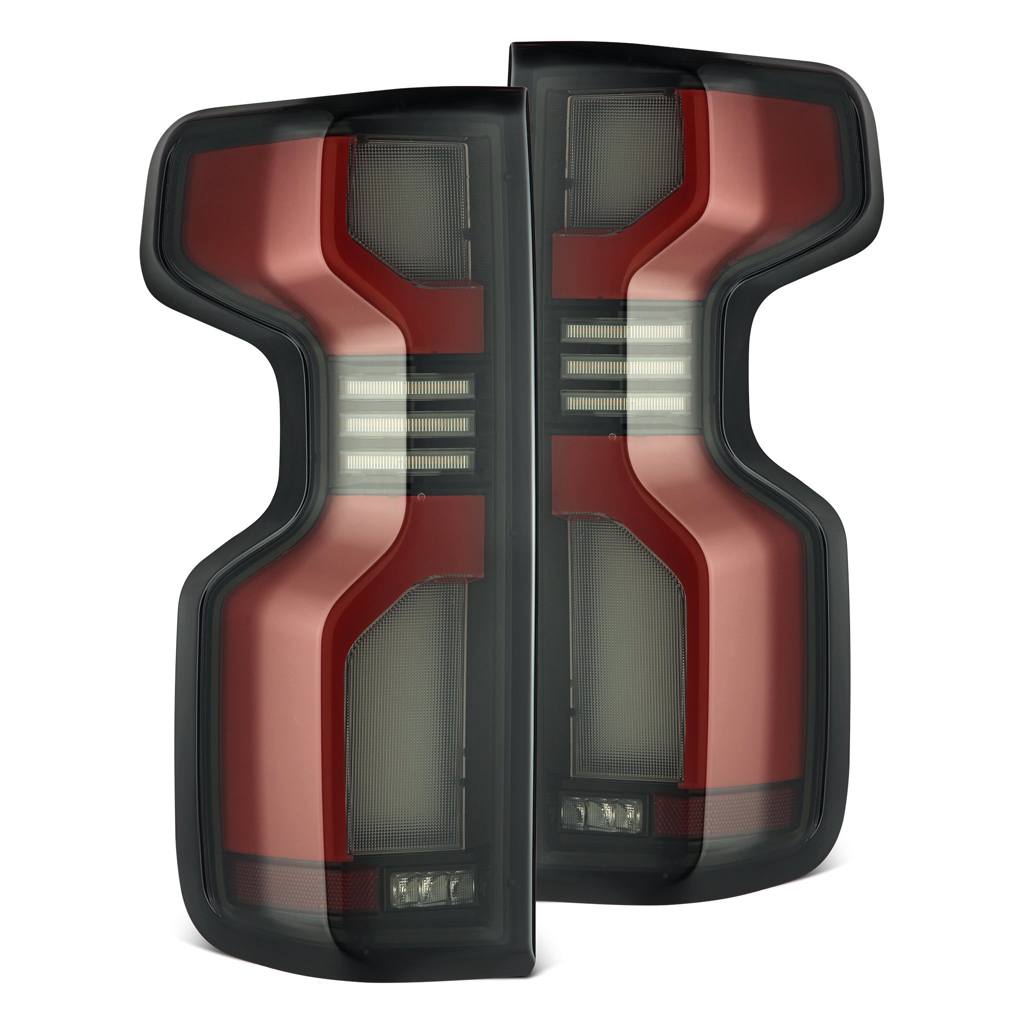 19-23 Chevrolet Silverado 1500 / 20-23 Silverado 2500HD/3500HD LUXX Series LED Tail Lights - Black & Red - Upgrade for Enhanced Visibility & Style
