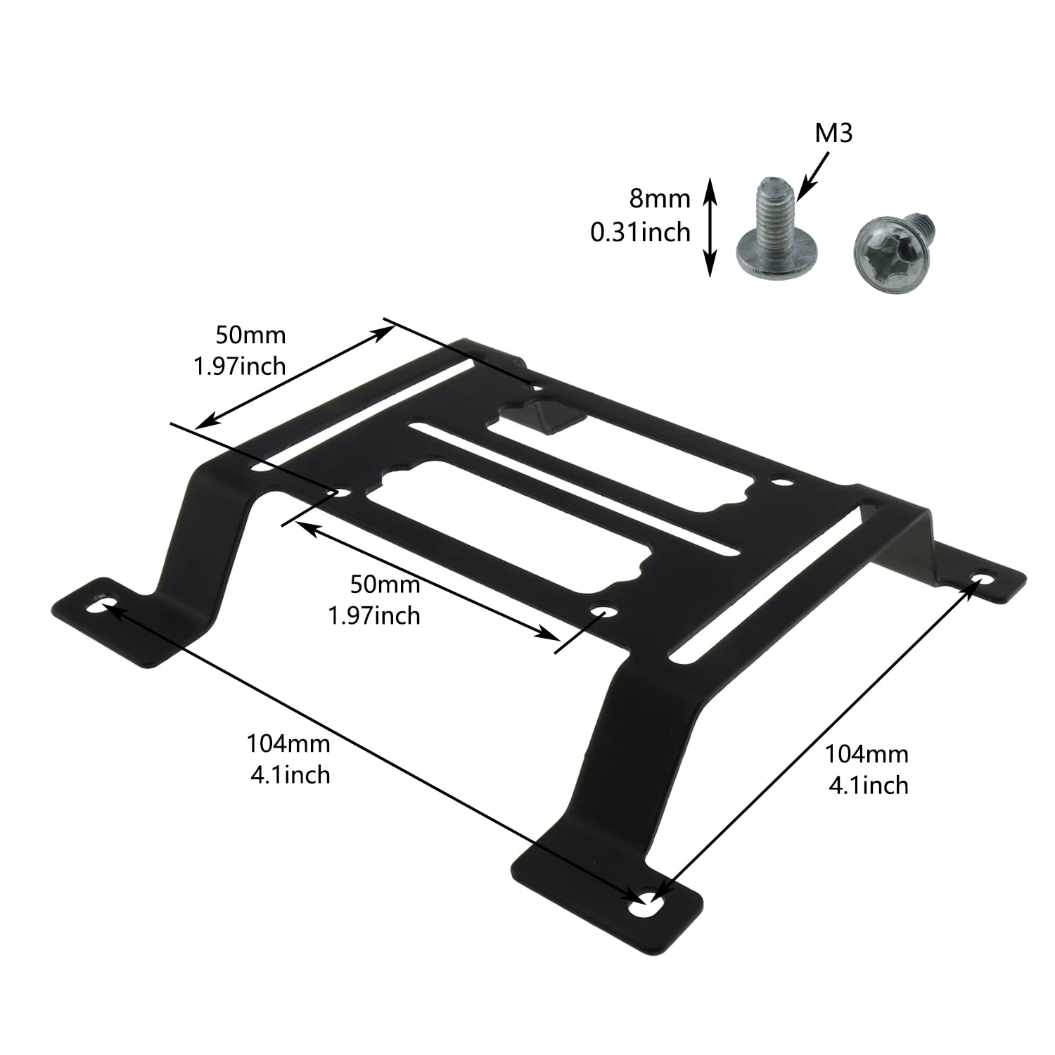 E-outstanding 120mm Water Cooling Radiator Pump Bracket Mounting Holder with Screws - Perfect for PC Liquid Cooling Systems & Custom Water Cooling Builds