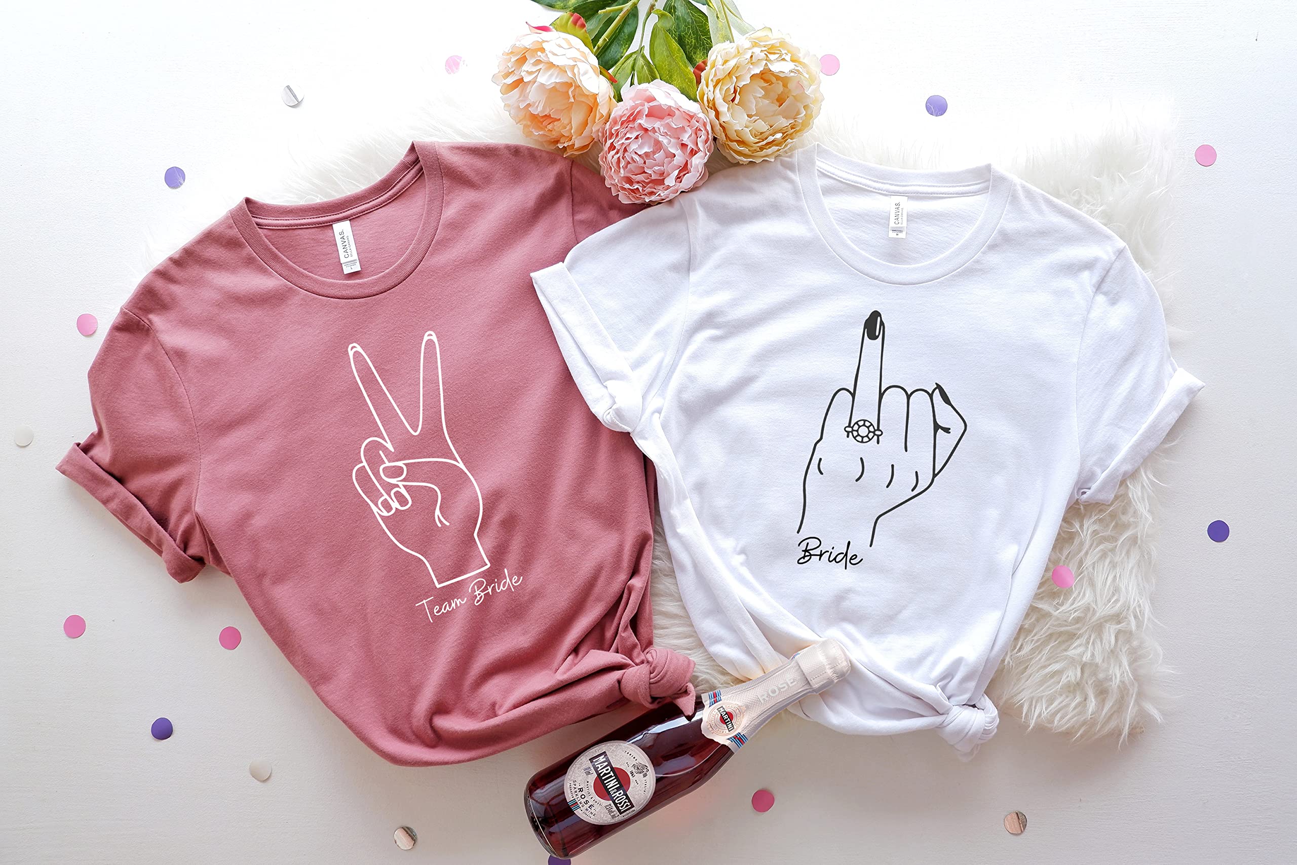 Team Bride T-Shirt - Cute Bridal Party Shirts for Bachelorette & Wedding - Perfect for Bride Squad, Bridesmaids & Wedding Events