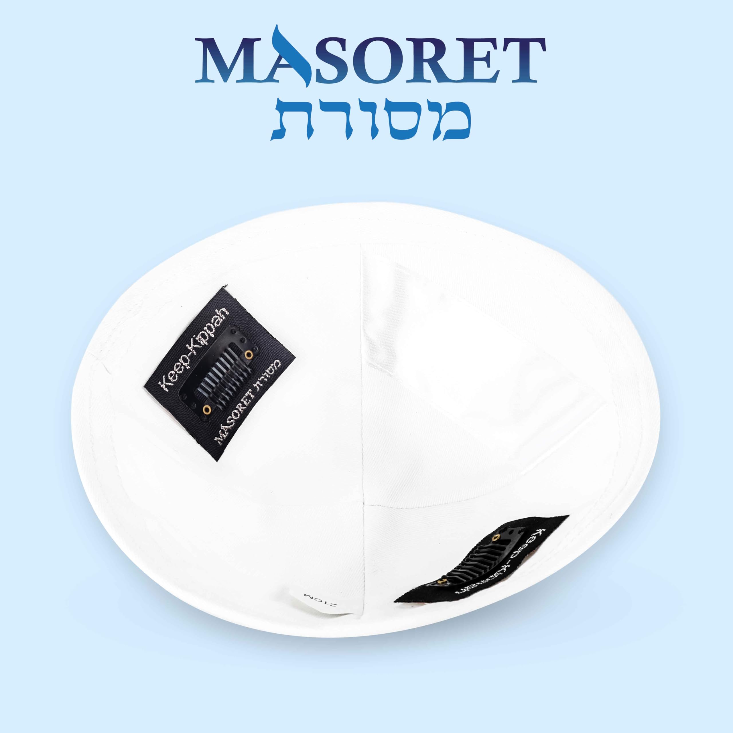 Original Masoret Keep-Kippah Hair Clip Set - 4 Pairs Durable Metal Kippah Clips with Matching Comb for Jewish Kippot, Kipa, Yamaka, Yarmulke - Secure Hat Accessories for Synagogue, Weddings & Daily Wear