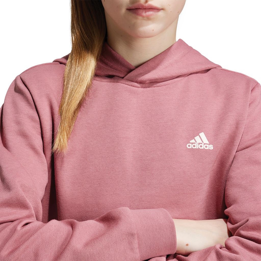 Adidas Girls' Essentials Fleece Hoodie - Soft Warm Pullover for School, Sports & Outdoor Activities
