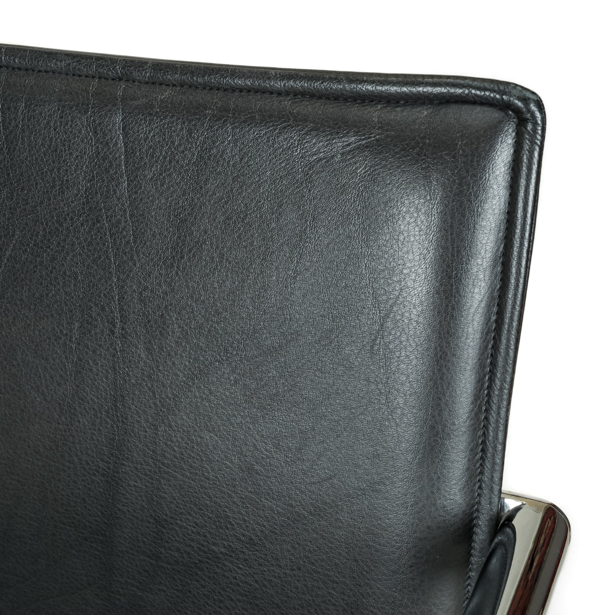 PAIR Brno Style Chairs - Black Leather Modern Dining Chairs for Home, Office & Restaurant | Mid-Century Inspired Seating Furniture