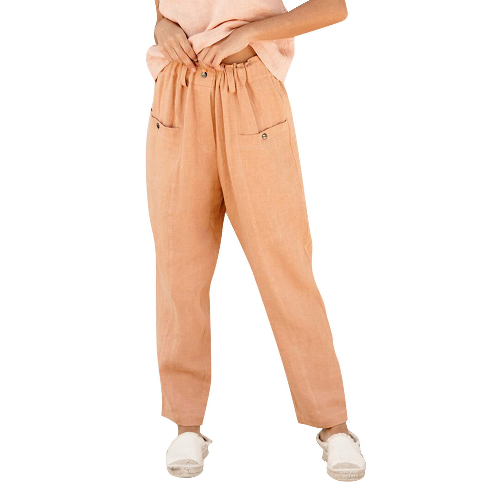 Women's Summer Linen Pants - Wide Leg, Straight Leg, Petite & Y2K Style Fashion Trousers for Casual, Office & Vacation Wear