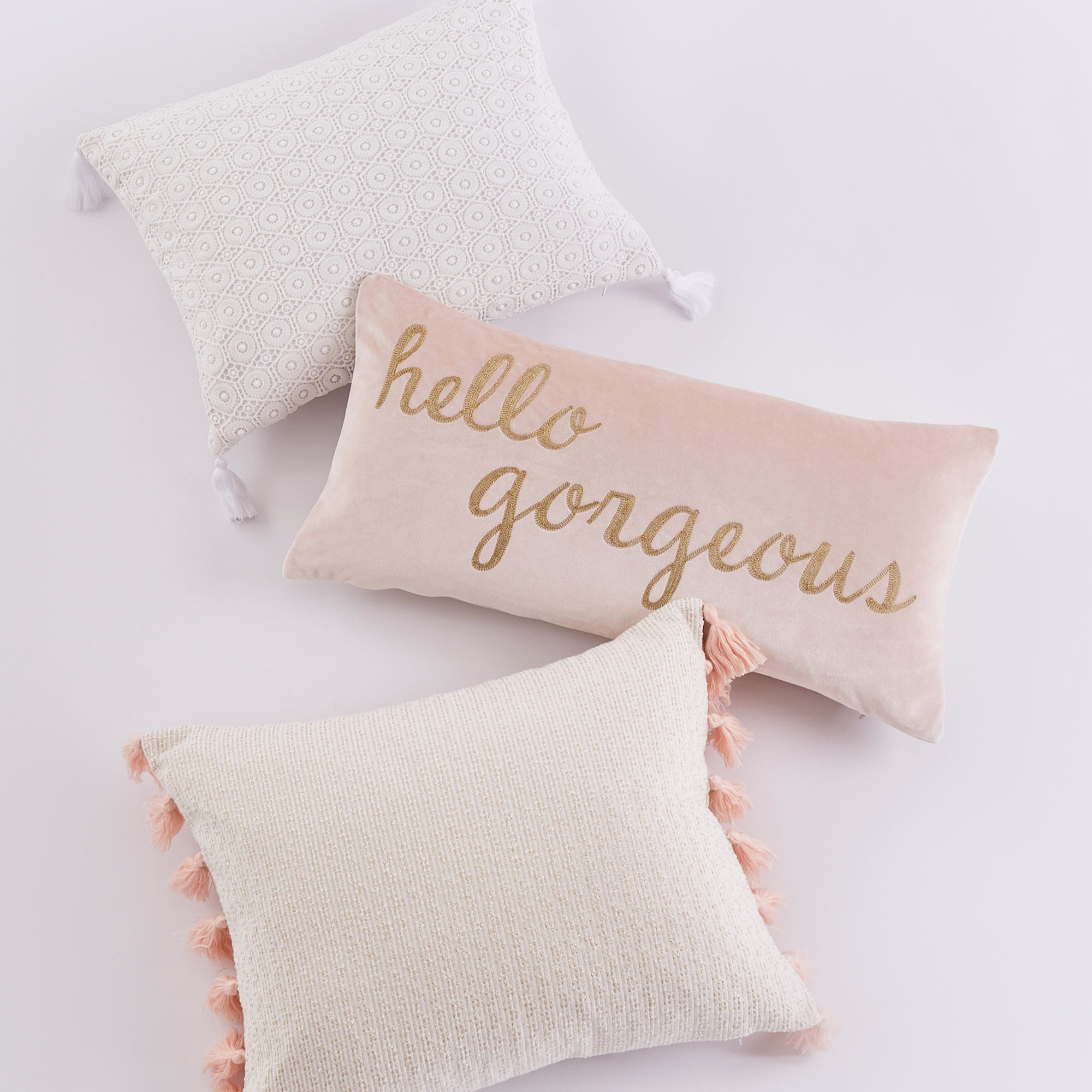Fiori Hello Gorgeous Decorative Throw Pillow - Soft Cushion for Sofa, Bed & Home Decor - Perfect for Living Room, Bedroom & Nursery