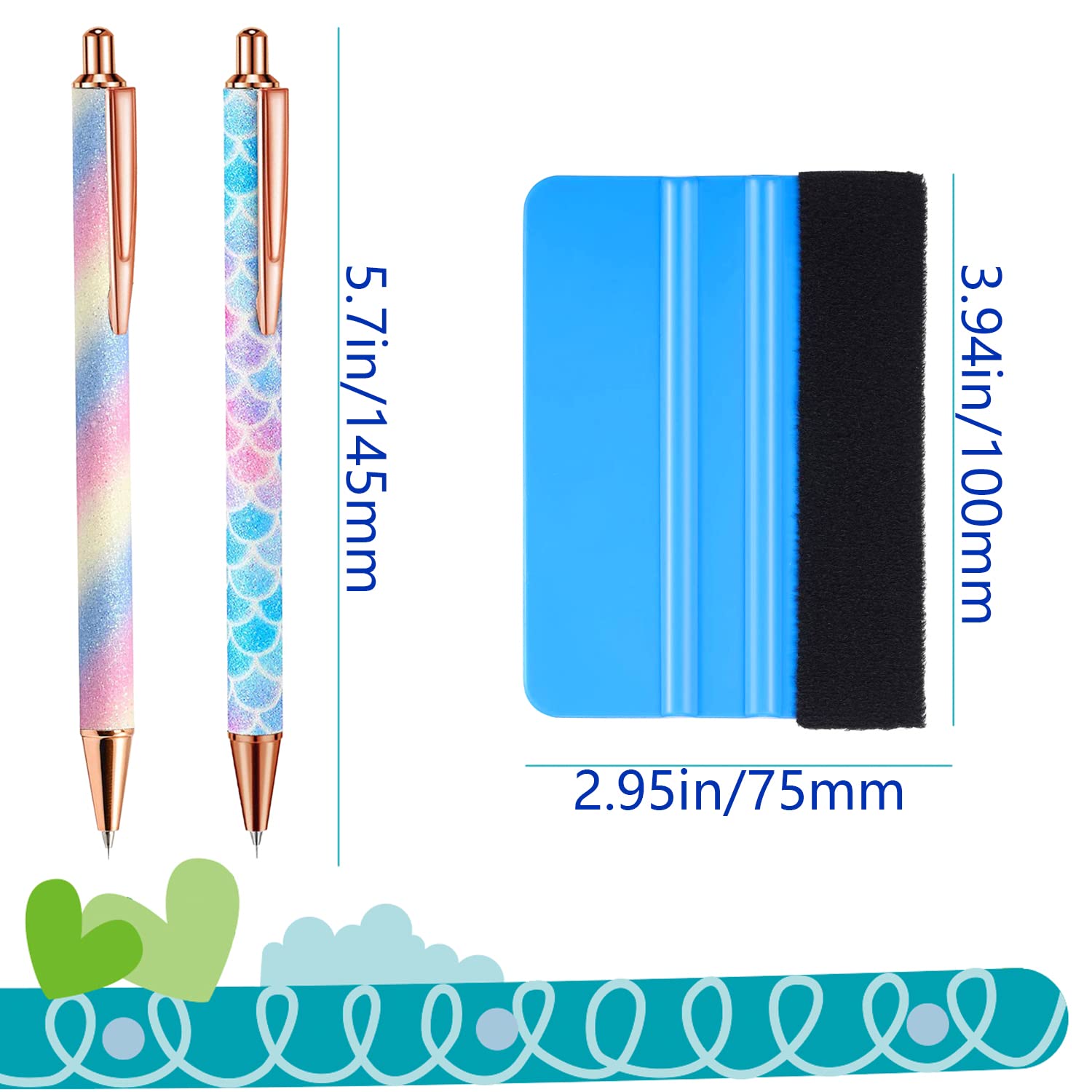 2-Piece Stainless Steel Retractable Air Release Weeding Tools for Vinyl & Craft Projects - Perfect for DIY, Scrapbooking, Sign Making & Decals (Multicolor)