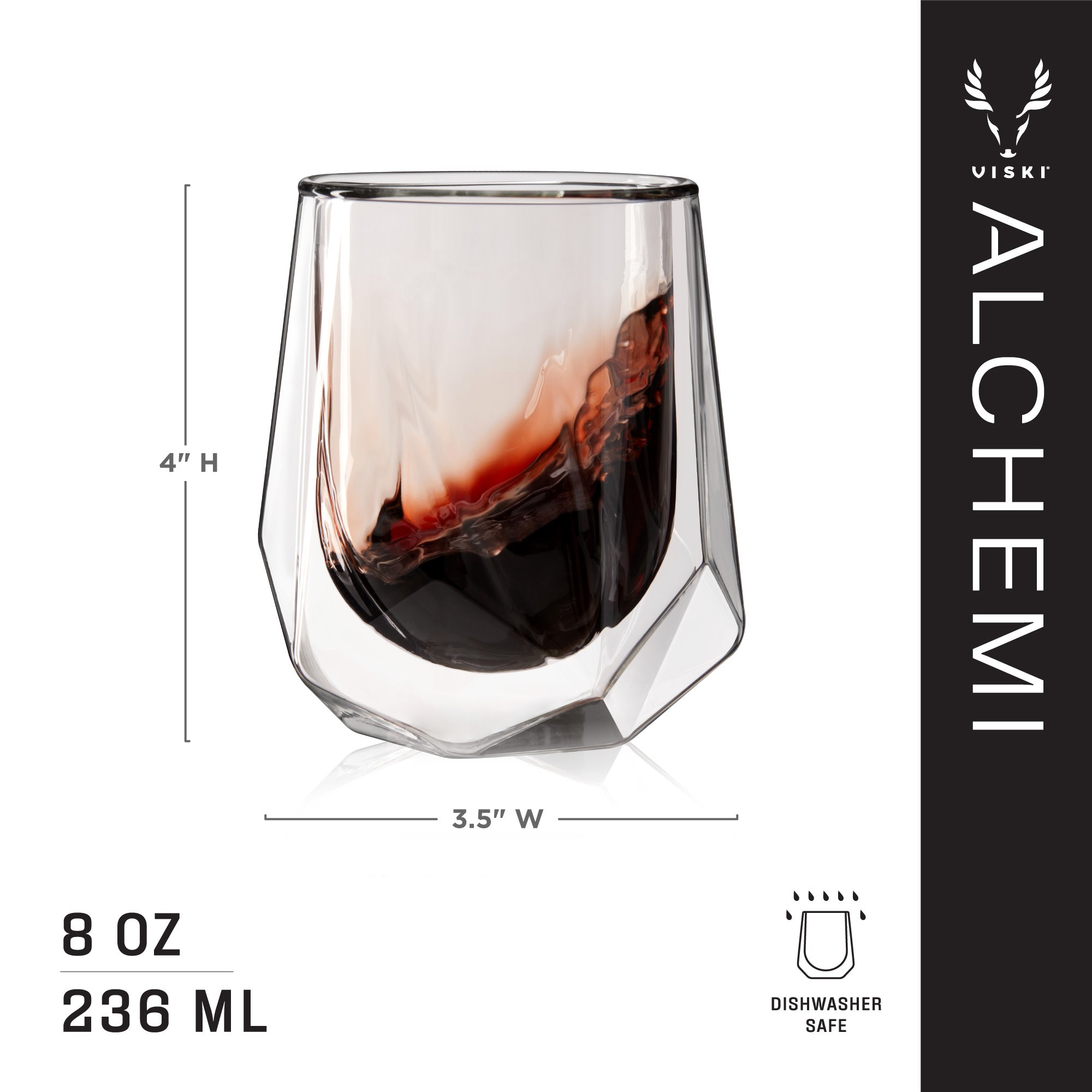 Premium Alchemi Aerating Wine Tasting Glass - Enhances Aroma & Flavor for Red Wine, White Wine & Champagne | Perfect for Wine Enthusiasts, Sommeliers & Home Entertaining