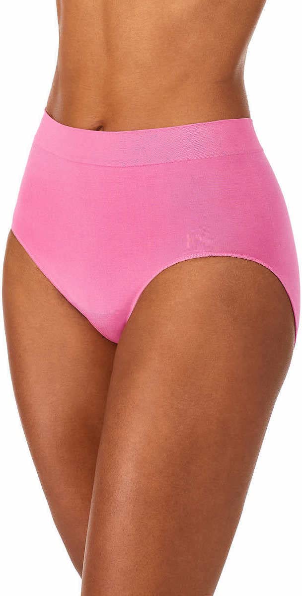 Carole Hochman Women's Silky Soft Seamless Full Coverage Modern Brief Panties 5-Pack - Regular & Plus Sizes - Comfortable Everyday Underwear for Work, Travel & Lounge