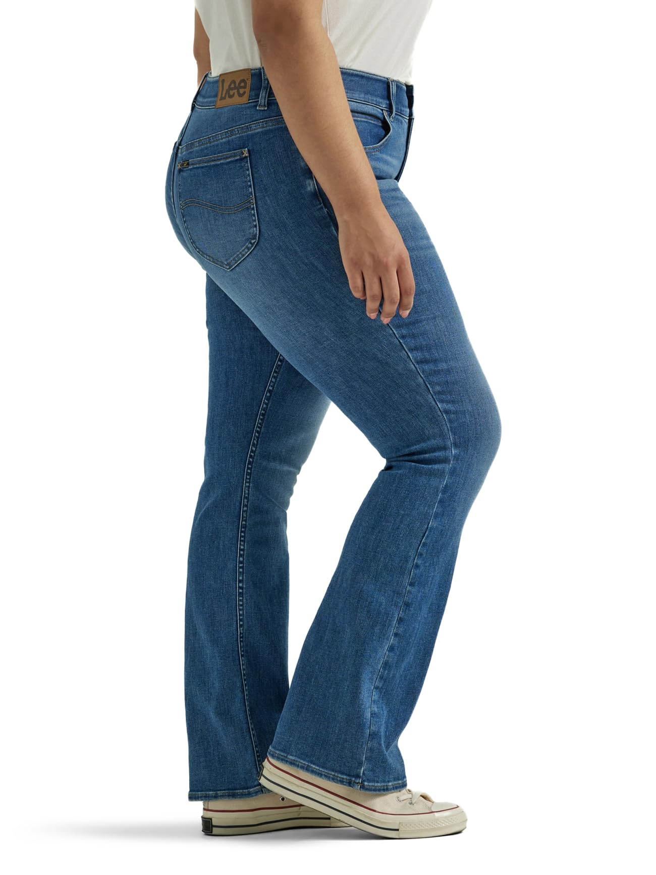 Lee Women's Plus Size Ultra Lux Comfort with Flex Motion Bootcut Jeans - Stretchy Denim Pants for Casual Wear, Work & Everyday Comfort