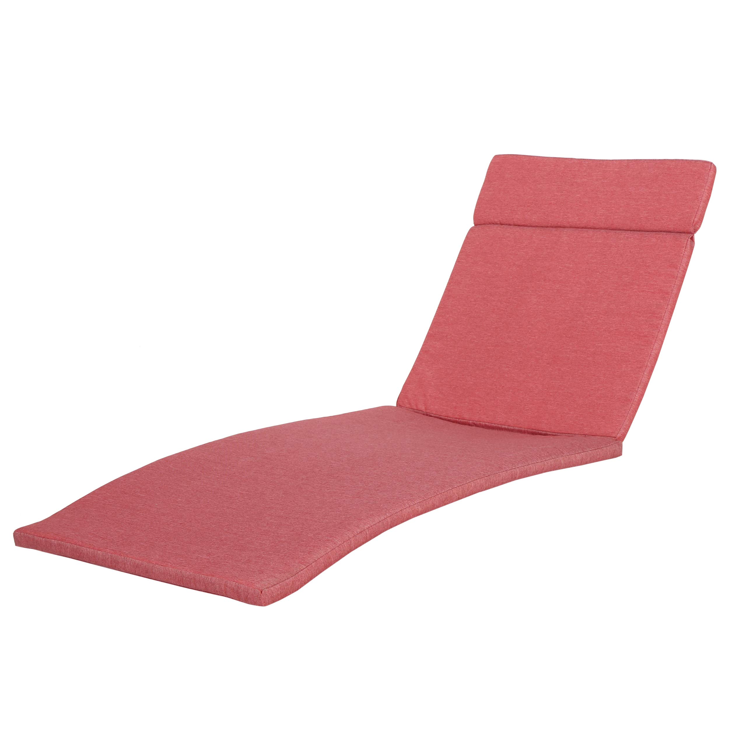 Premium Outdoor Chaise Lounge Cushion - Waterproof & UV Resistant - Comfortable Sunbed Cushion for Poolside, Patio, Beach & Backyard Relaxation - Red