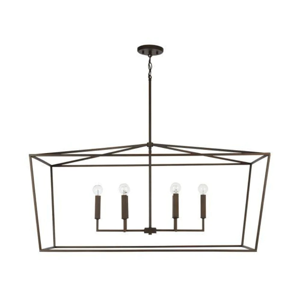 Dardan Linear Lantern - Modern LED Pendant Light Fixture for Kitchen Island, Dining Room & Living Room | Energy Efficient Indoor Lighting Solution
