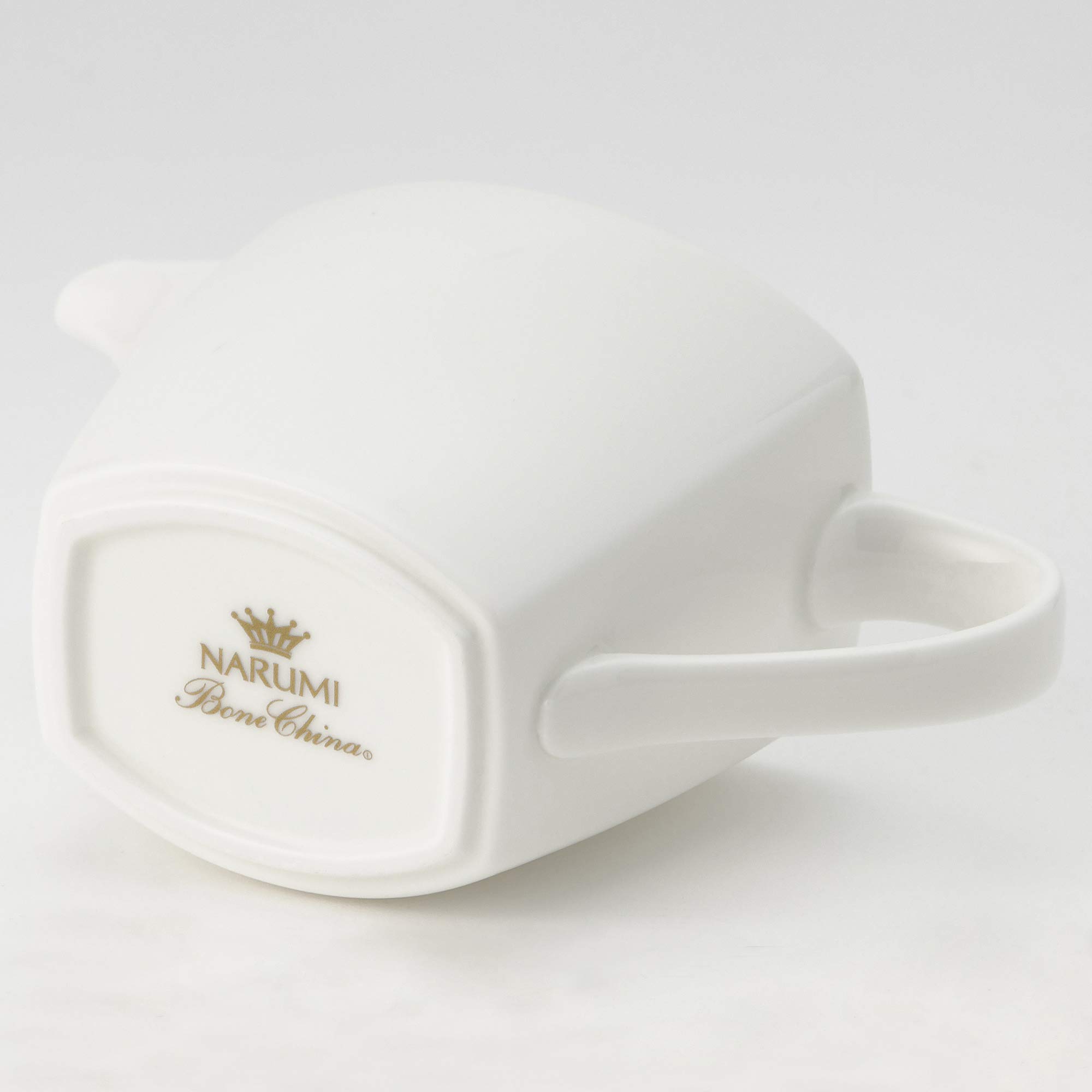Narumi 50827-4585 White Opera Creamer - 6.1 fl oz (170 ml) Microwave Safe Porcelain Pitcher - Perfect for Coffee, Tea & Milk Serving at Home or Cafes
