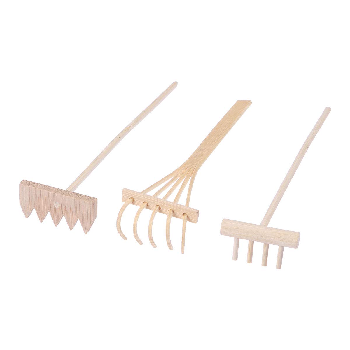 SUPVOX 3-Piece Mini Zen Sand Rake Set - Bamboo Sand Raking Tool for Zen Garden, Home Office Desk Decor & Feng Shui Accessories | Perfect for Meditation, Stress Relief & Desktop Decoration