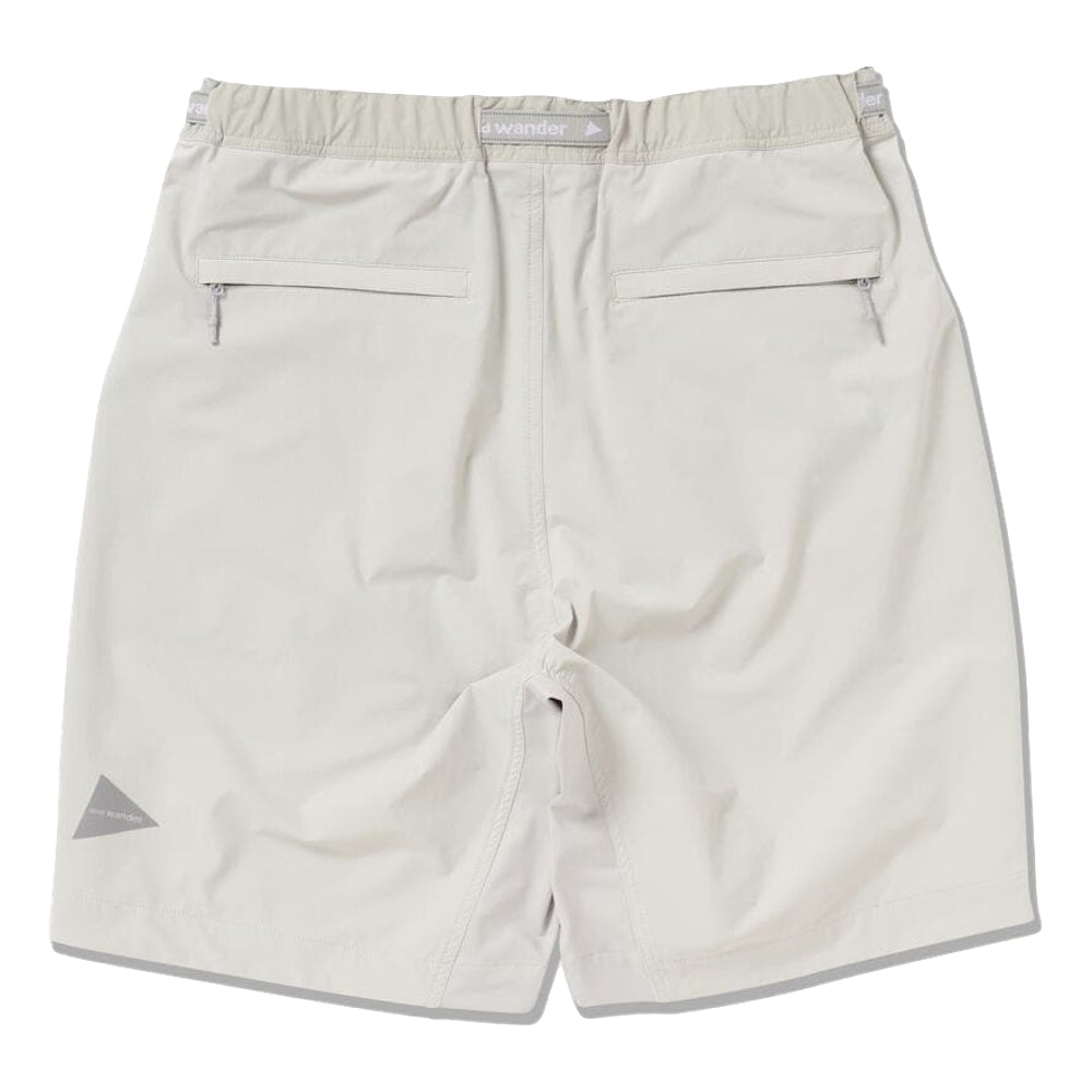 AND WANDER Men's Light Grey Trek Short Pants - Quick-Dry Hiking Shorts for Outdoor Adventures & Travel