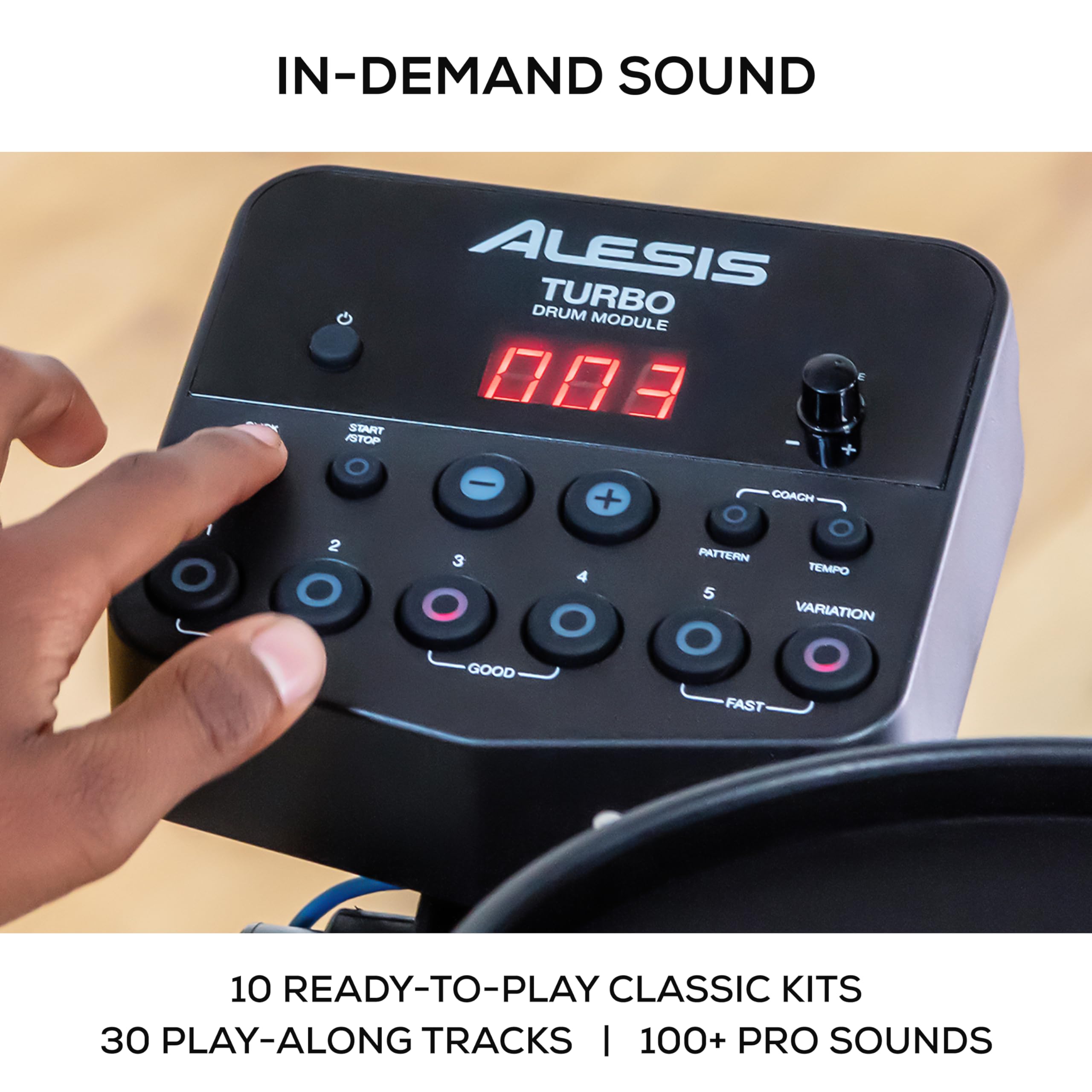 Alesis Turbo Mesh Kit & Numark HF125 - Electric Drum Set with 100+ Sounds, Mesh Pads, Headphones, Drumsticks & Lessons | Perfect for Beginners, Home Practice & Studio Recording